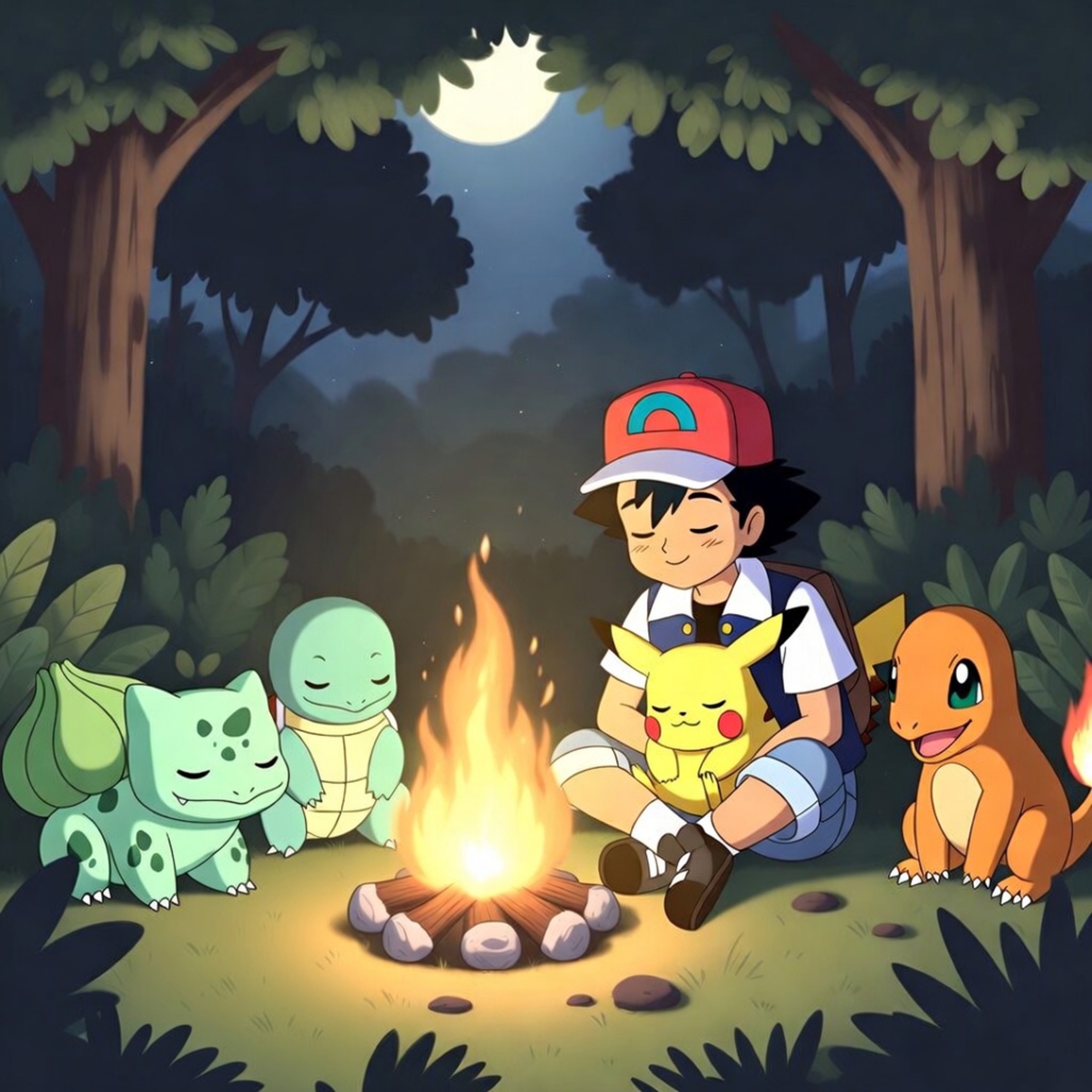 POKEMON Bedtime Story ⛺ Ash and the Last Campfire