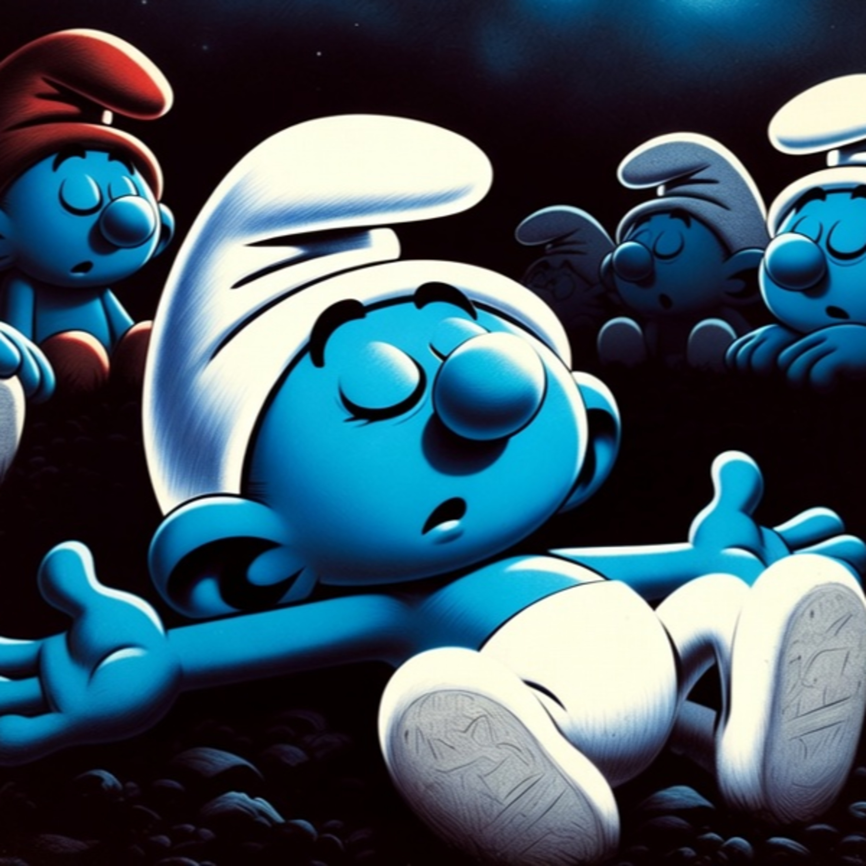 SMURFS Bedtime Story 🍄 The Smurfs and the Blue, Blue Night