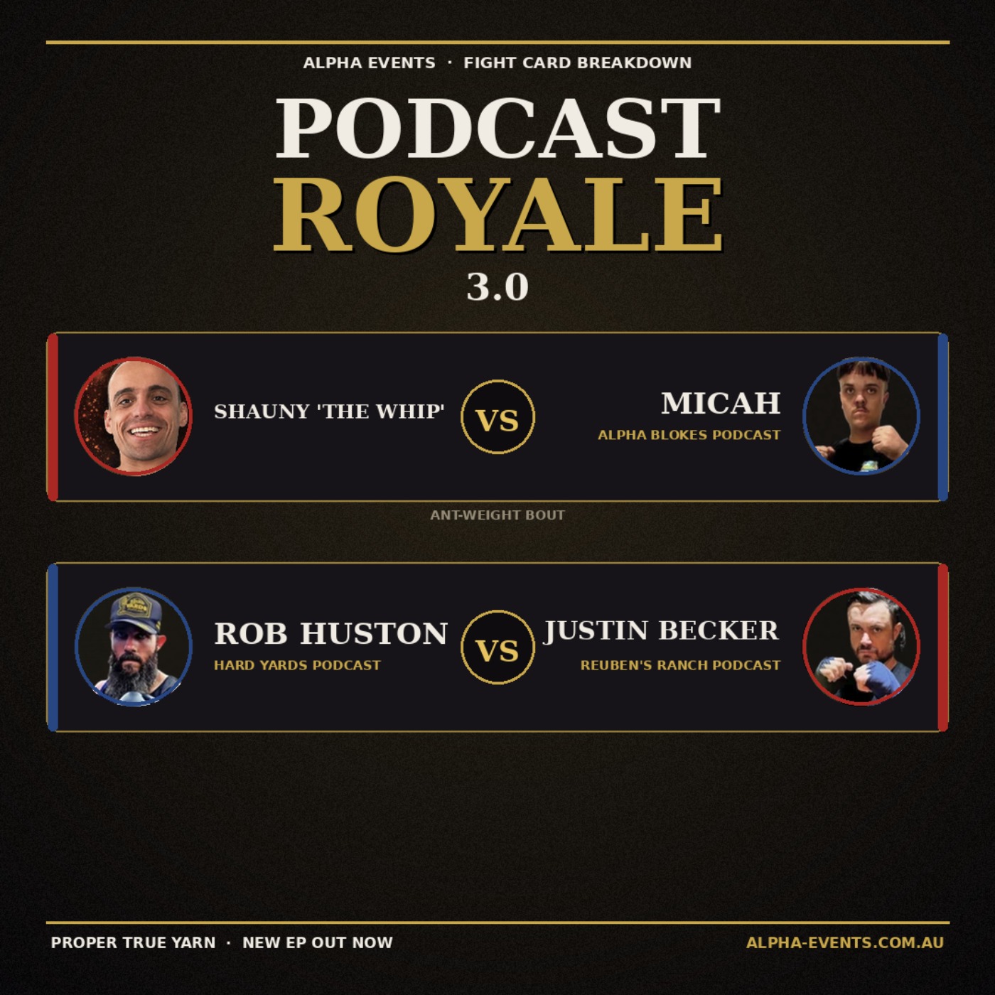 Podcast Royale 3.0 Fight Preview: The Ant-Weight Bout & Rob Huston vs Justin Becker