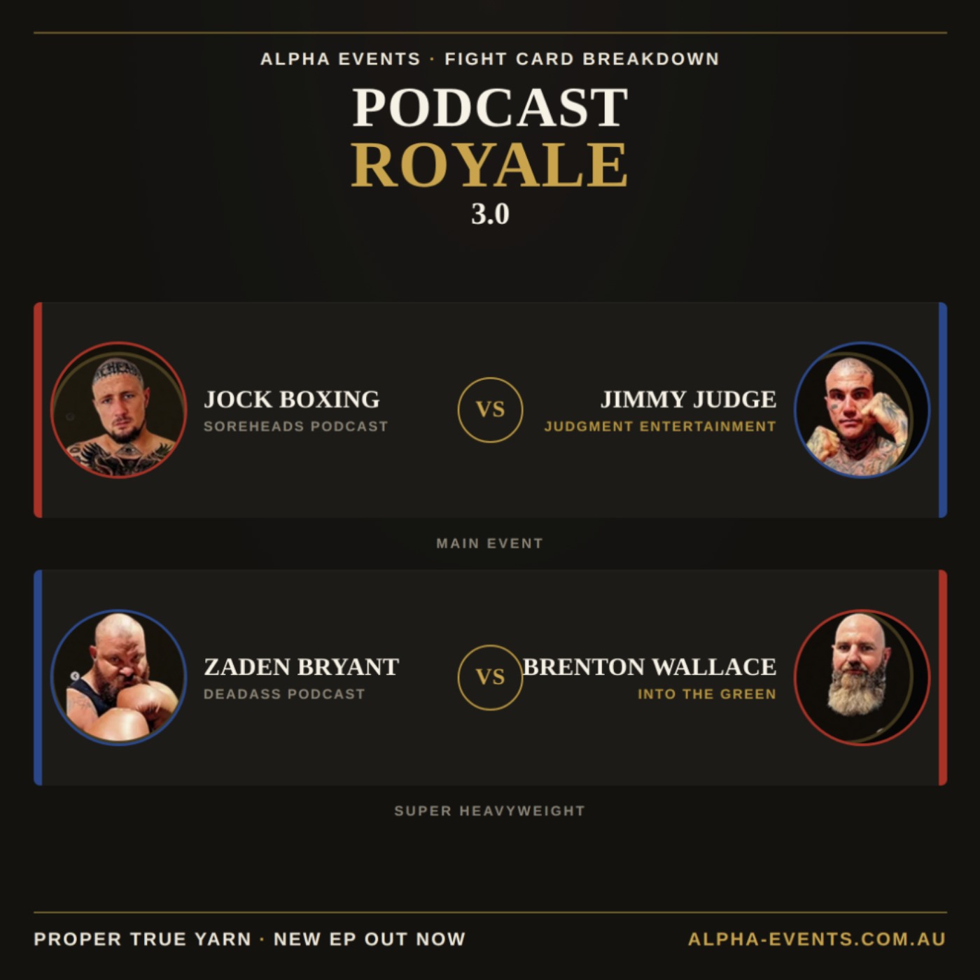 Podcast Royale 3.0 · Fights 12 & 13  Super Heavyweights + Jock Boxing Vs Jimmy Judge