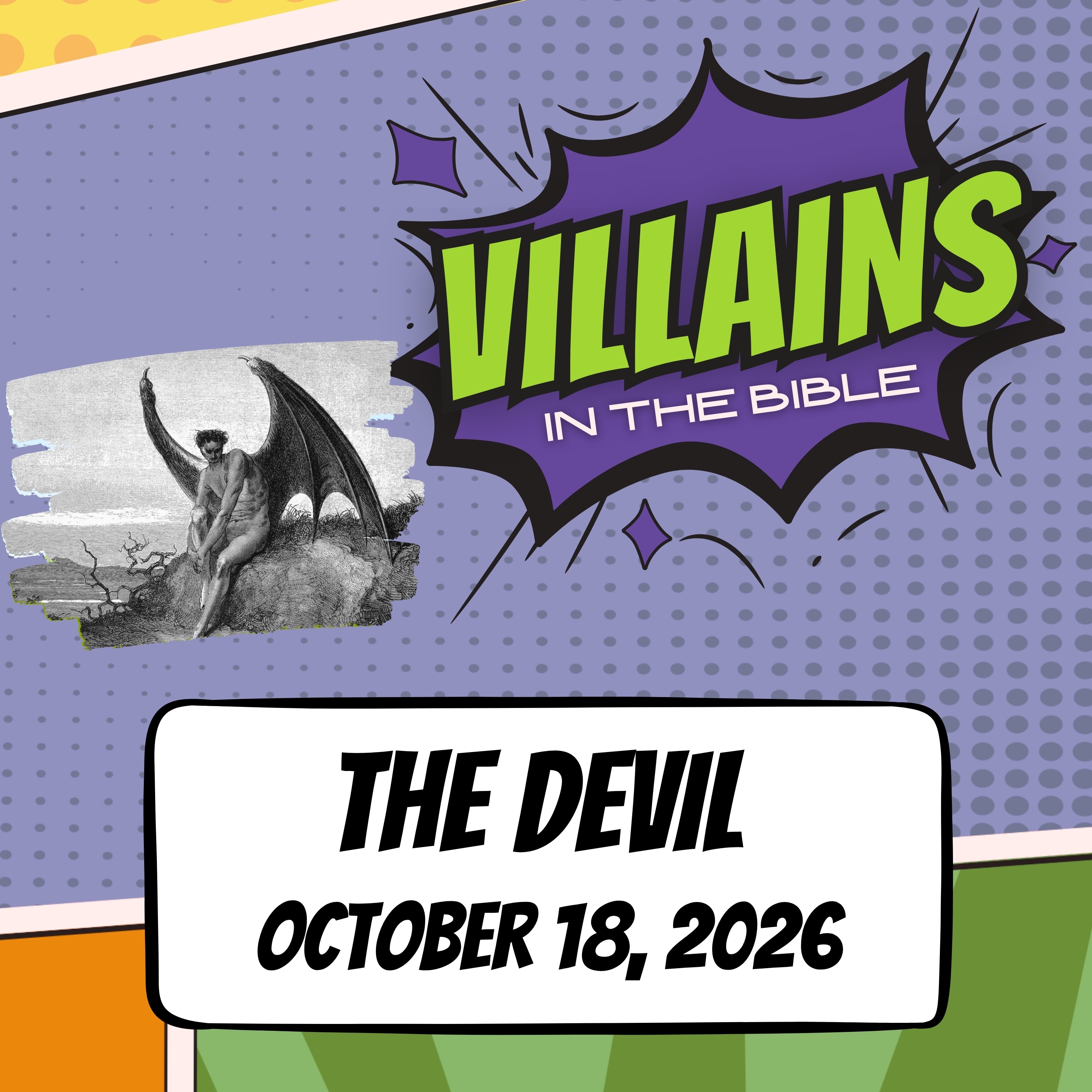 Villains in the Bible: The Devil | October 18, 2026 episode artwork