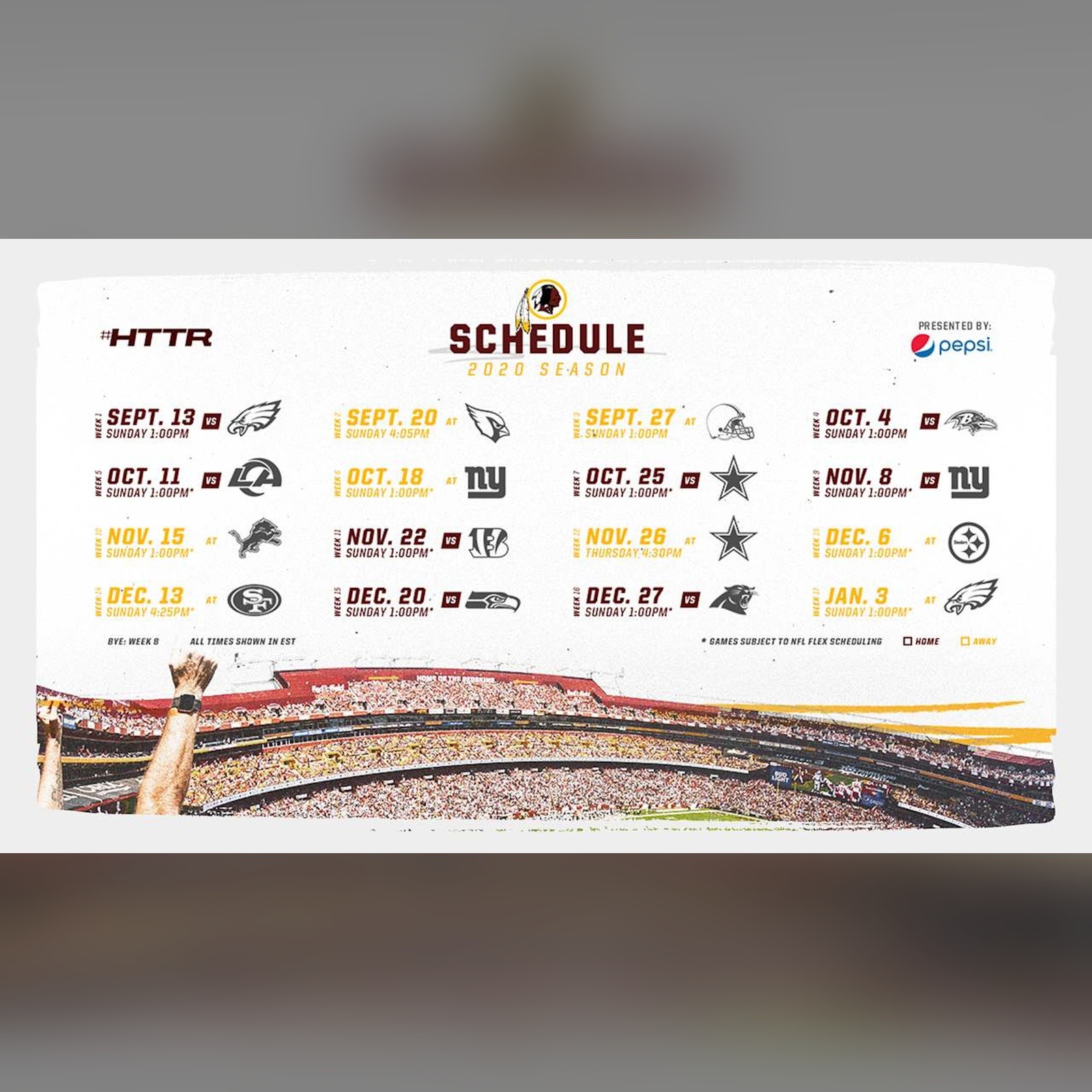 Artwork for Redskins 2020 Schedule; Draft Recap; The Last Dance; 90's NBA