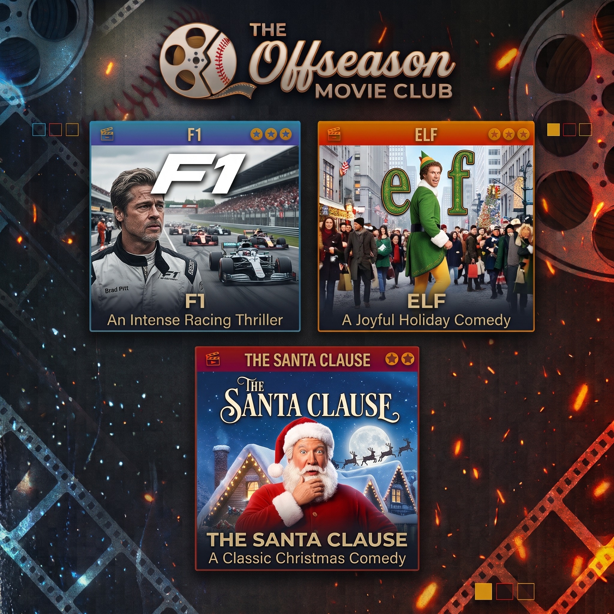 Artwork for OMC 21: F1 The Movie + Elf + Santa Clause