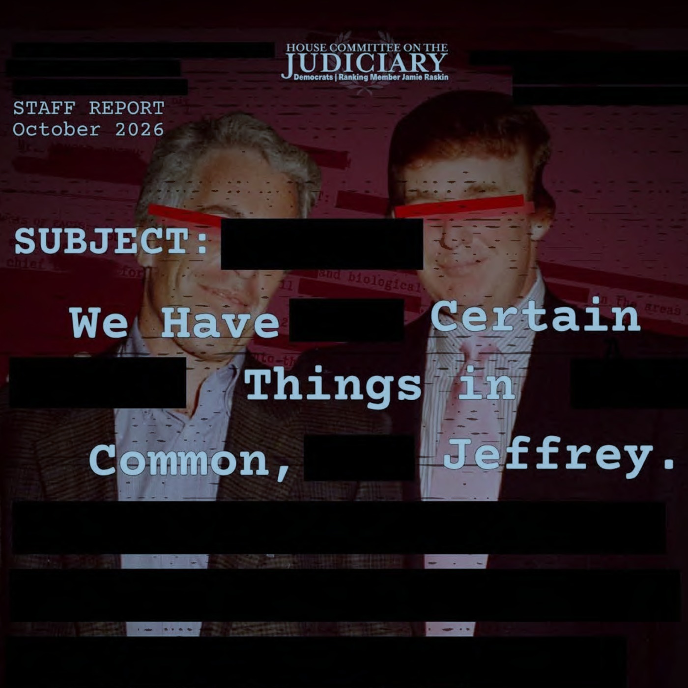Trump, Epstein, and the House Judiciary Report - Part 1