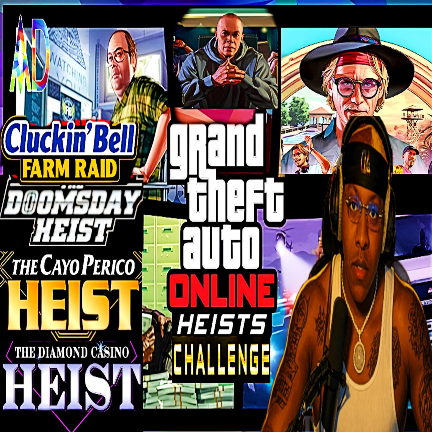 "GRAND THEFT AUTO (GTA) ONLINE HEISTS CHALLENGE PT 1-6 (SPOTIFY EXCLUSIVE VIDEO VERSION)"
