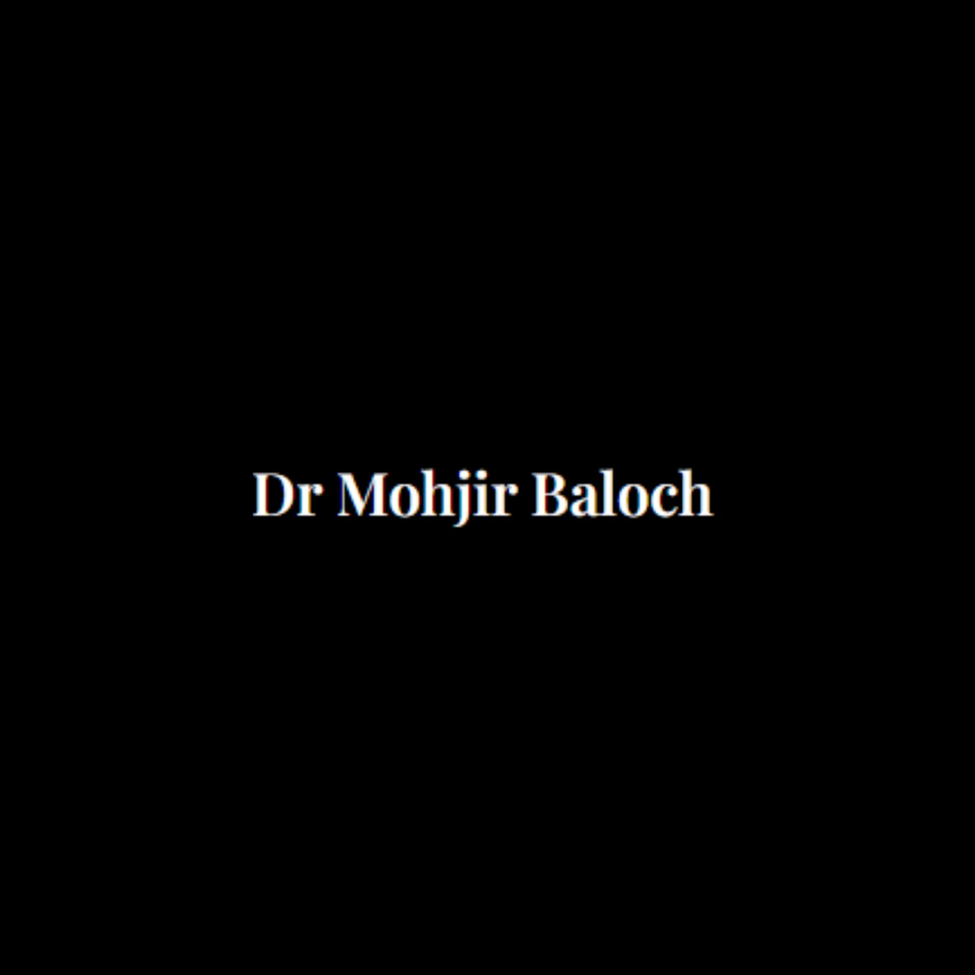 Dr Mohjir Baloch cover art