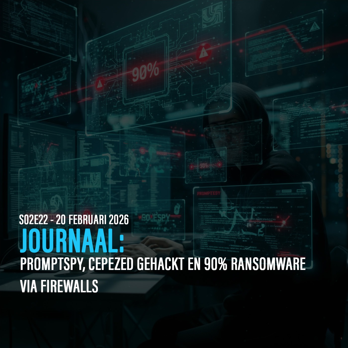 HET JOURNAAL: PROMPTSPY, CEPEZED GEHACKT EN 90% RANSOMWARE VIA FIREWALLS episode artwork