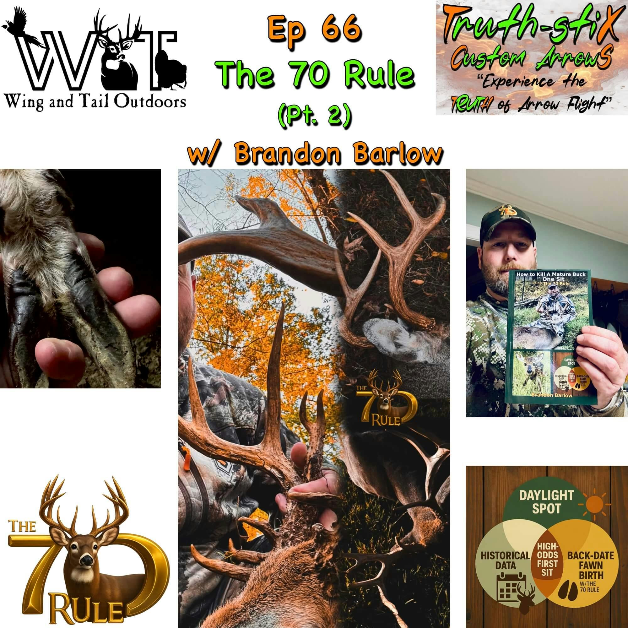 Wing & Tail Outdoors - Time YOUR Rut! The 70 Rule (pt. 2) w/ Brandon Barlow episode artwork