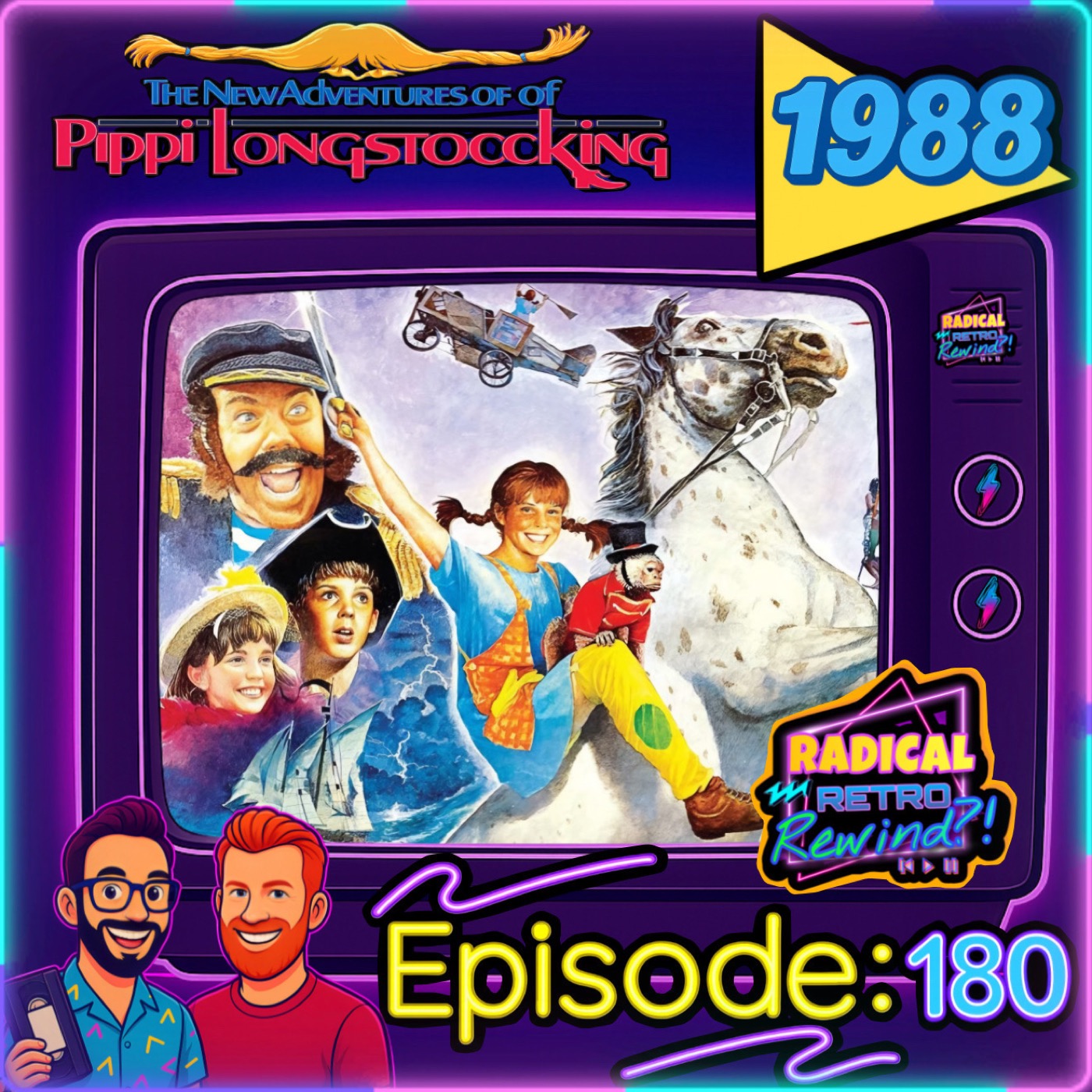 Episode 180: "The New Adventures of Pippi Longstocking" (1989) 🐒 episode artwork