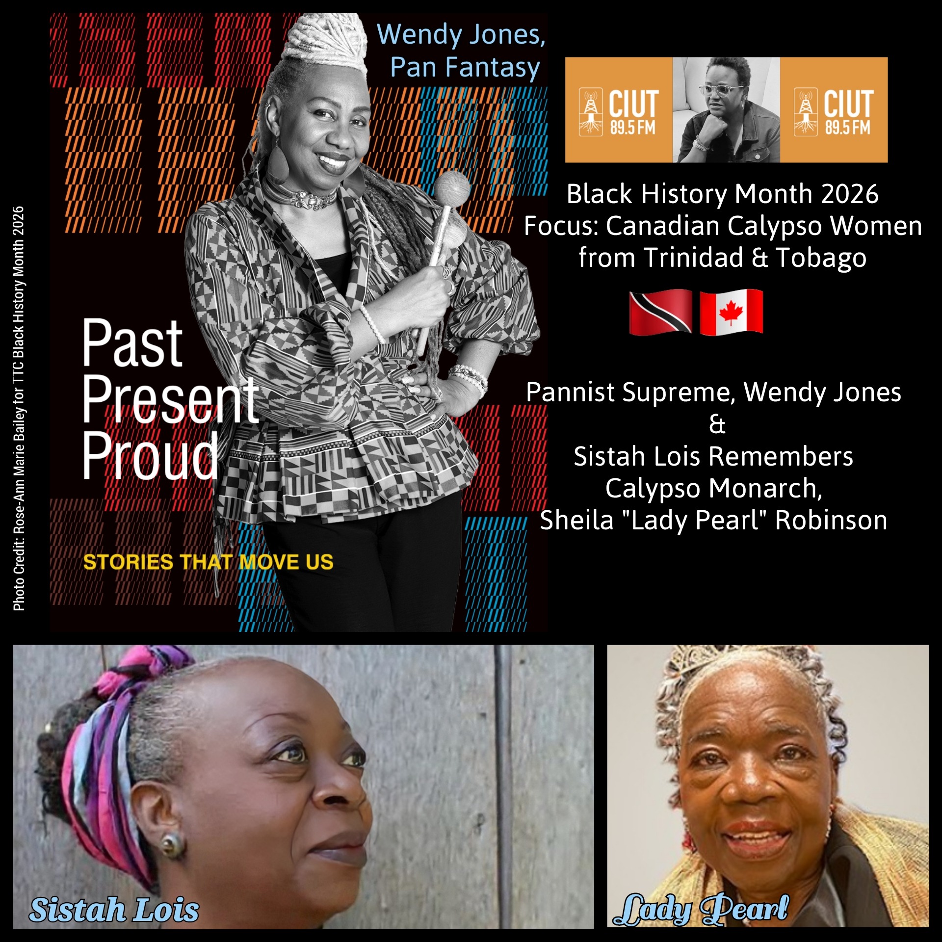 tmtm 22 Feb 2026 Guests: Wendy Jones (Pan Fantasy) + Sistah Lois remembers Calypso Monarch Sheila Lady Pearl Robinson episode artwork