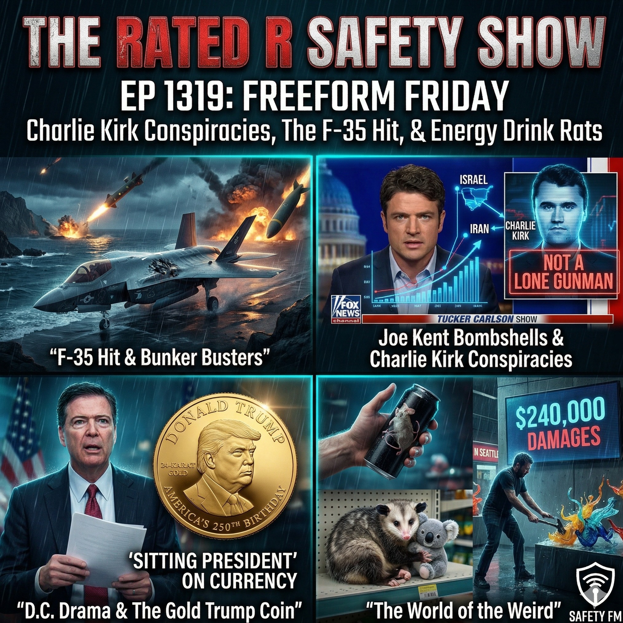 EP 1319: Freeform Friday - Charlie Kirk Conspiracies, The F-35 Hit, & Energy Drink Rats