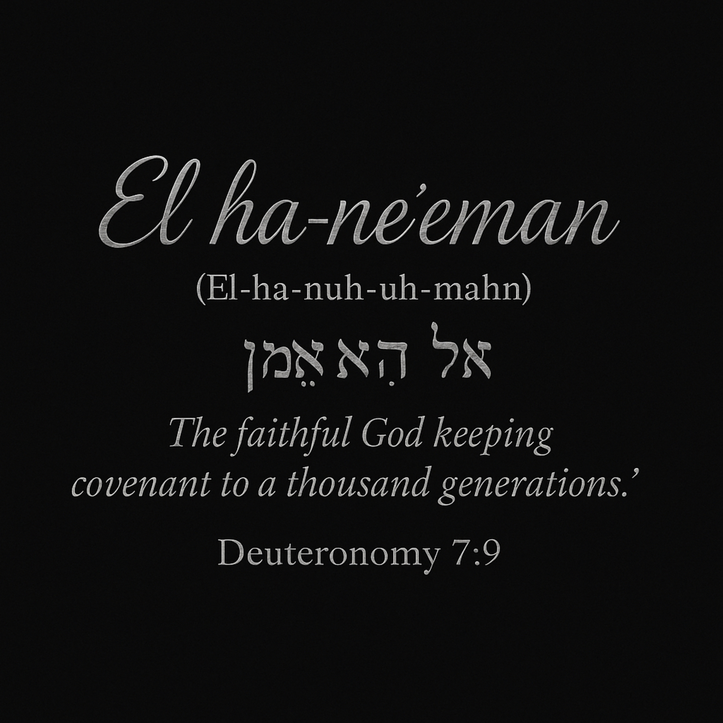 ✨Bonus Episode: 36: El HaNe’eman— The Faithful God
