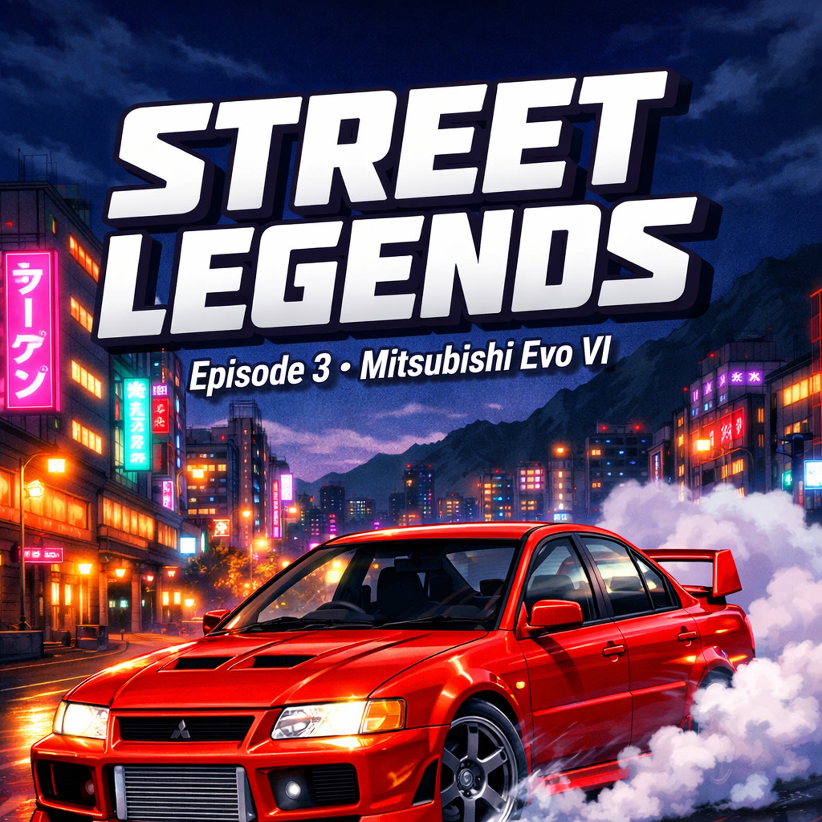 Ep3: The Rally Weapon — Mitsubishi Evo VI episode artwork