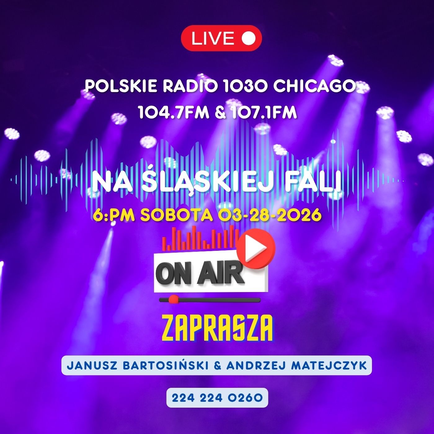 🎙️ Zaproszenie na sobotnią audycję – Na Śląskiej Fali! 🎙️ 3-28-2026 🎙️ Zaproszenie na sobotnią audycję – Na Śląskiej Fali! 🎙️ 3-28-2026