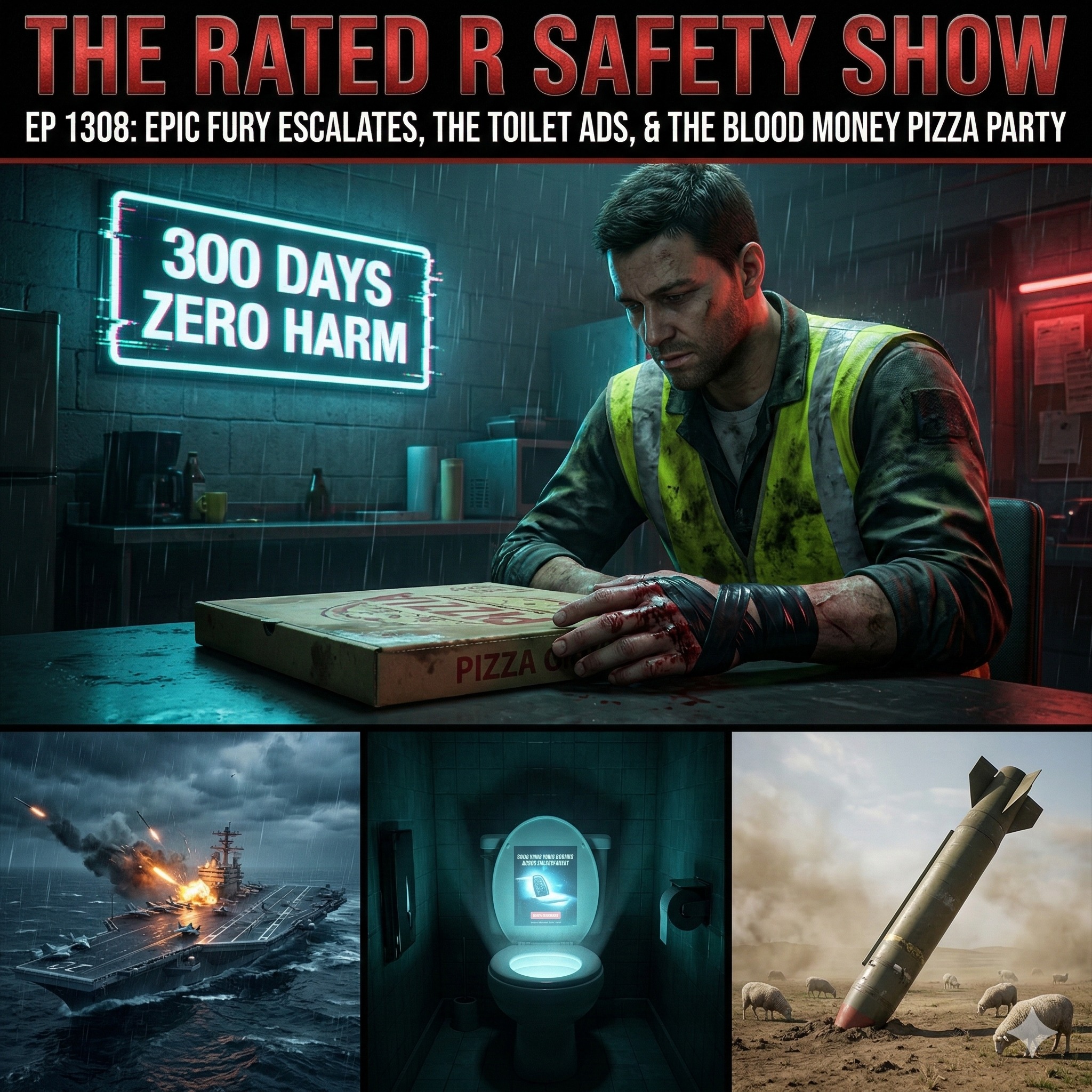 EP 1308: Epic Fury Escalates, The Toilet Ads, & The Blood Money Pizza Party