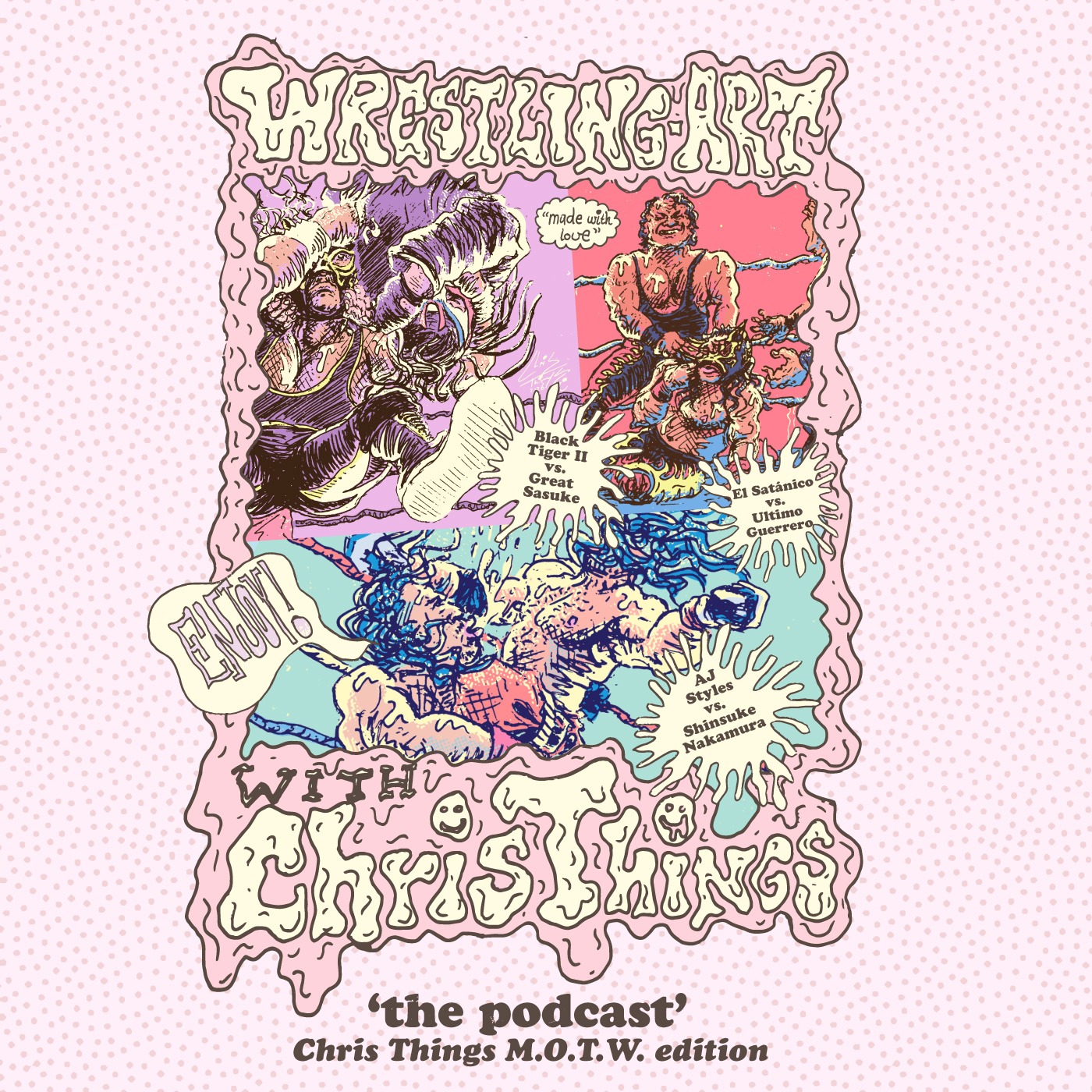 Wrestling Art Ep. 107 - Chris Things MOTW 'Triple-Header' w/ Josh episode artwork