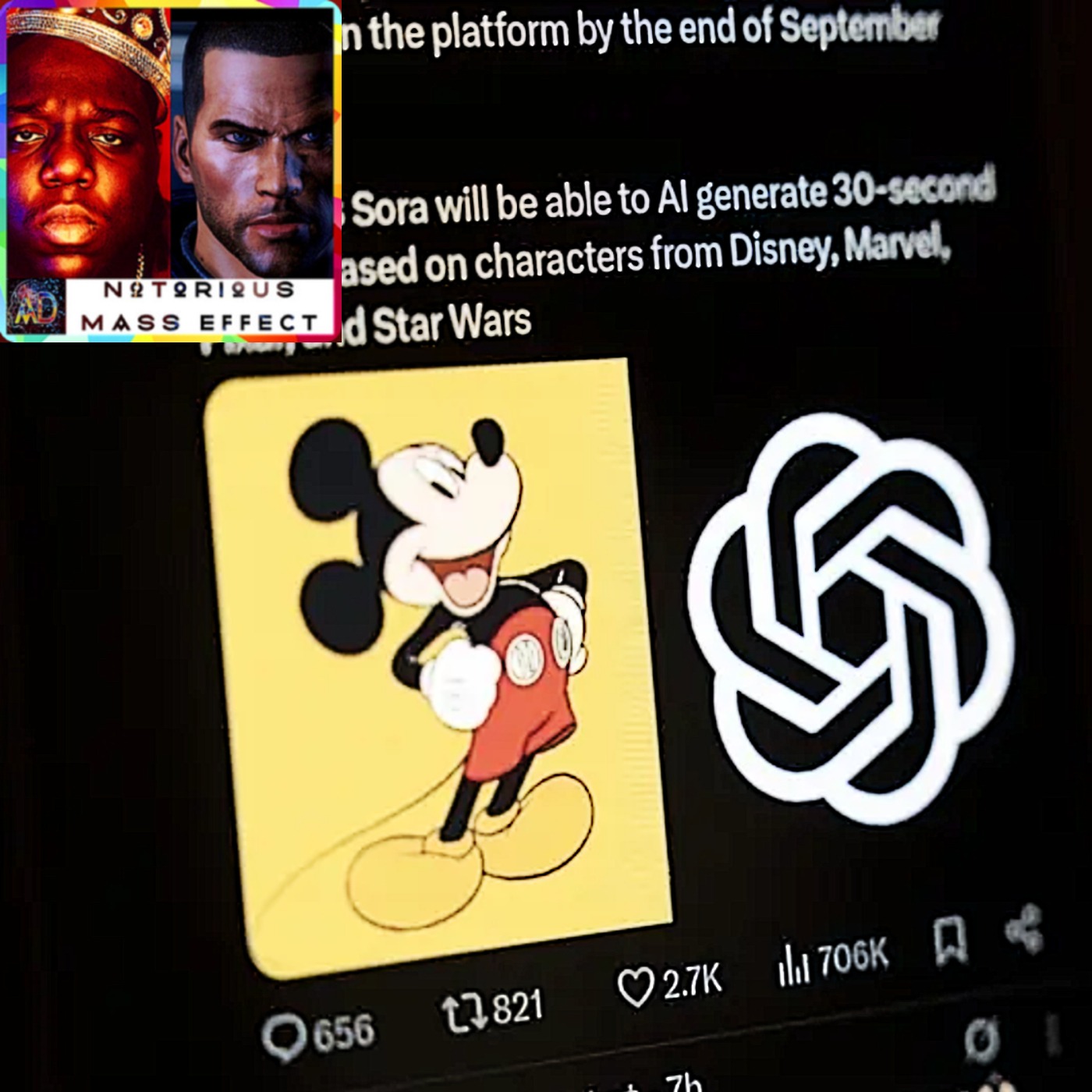 "DISNEY'S PLANNED $1 BILLION INVESTMENT IN OPENAI HAS BEEN CANCELED FOLLOWING THE SHUTDOWN OF OPENAI'S SORA AI VIDEO PLATFORM"