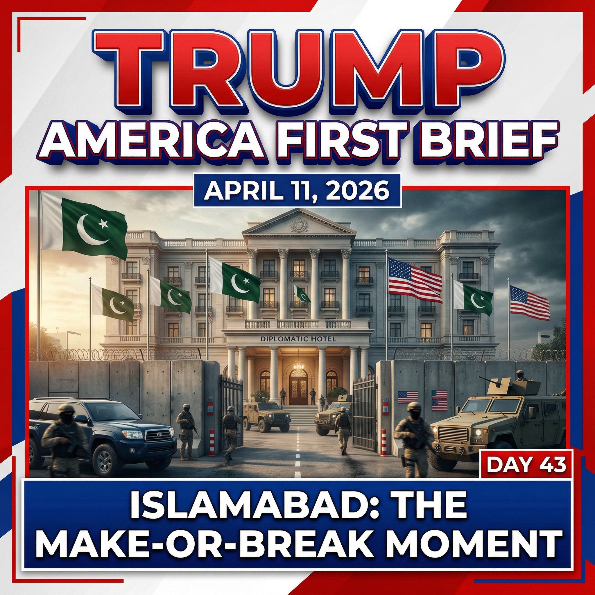 Saturday, April 11 2026: “ISLAMABAD: THE MAKE-OR-BREAK MOMENT” episode artwork
