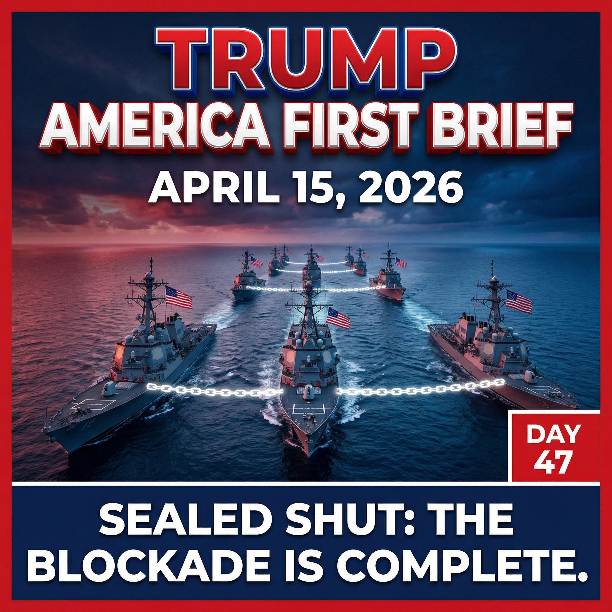 Wednesday April 15th, 2026: SEALED SHUT: THE BLOCKADE IS COMPLETE” episode artwork