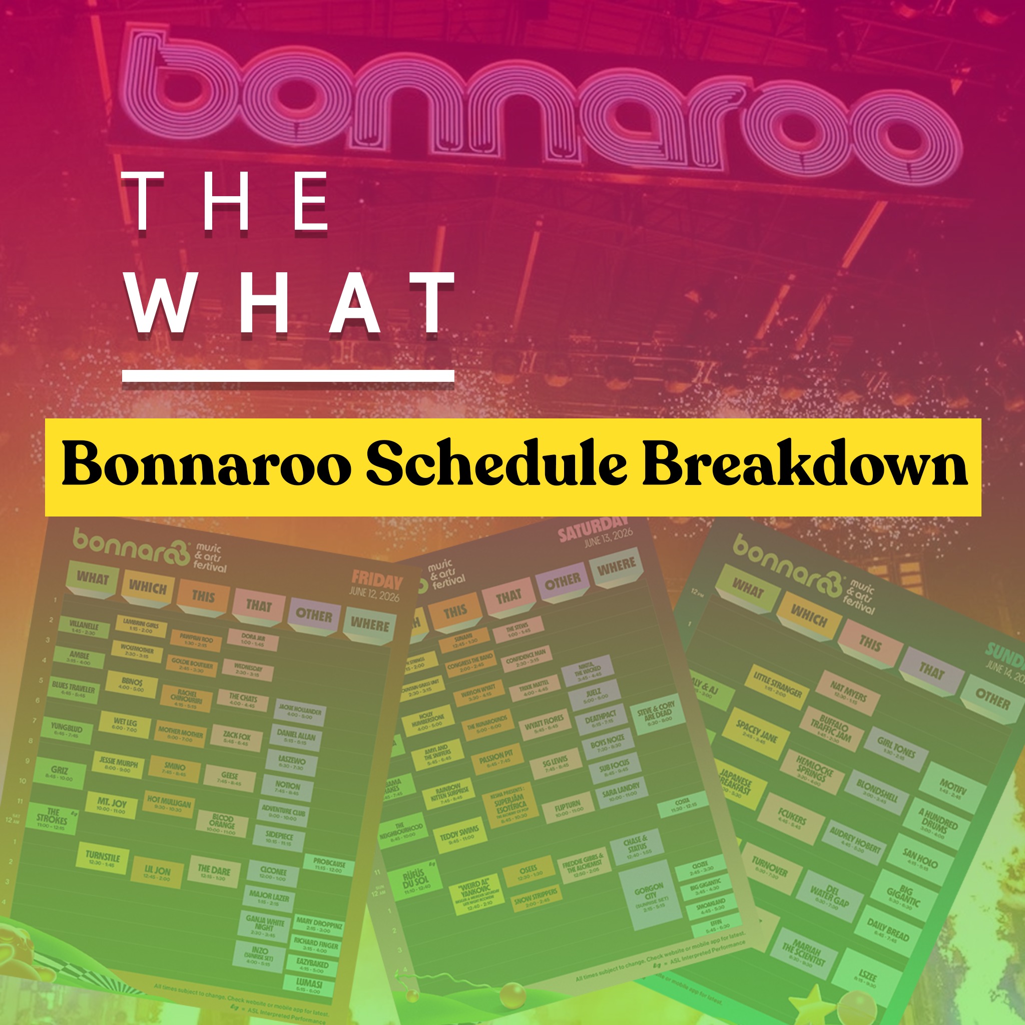 2026 Bonnaroo Schedule Deep Dive with John (EDM, Conflicts, Must‑Sees) episode artwork