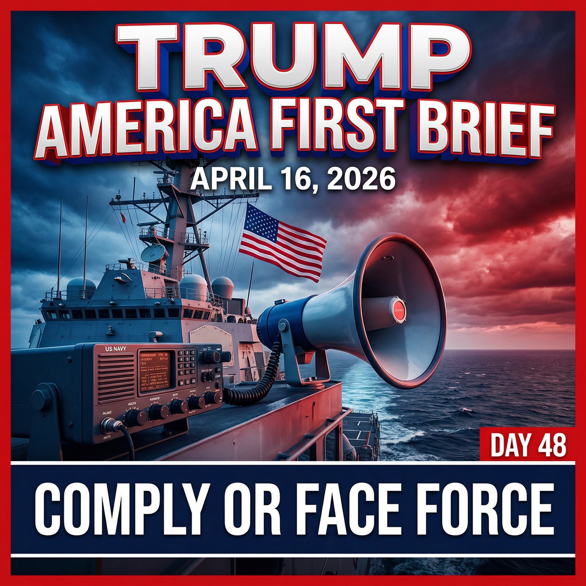 Thursday, April 16th, 2026: COMPLY OR FACE FORCE episode artwork