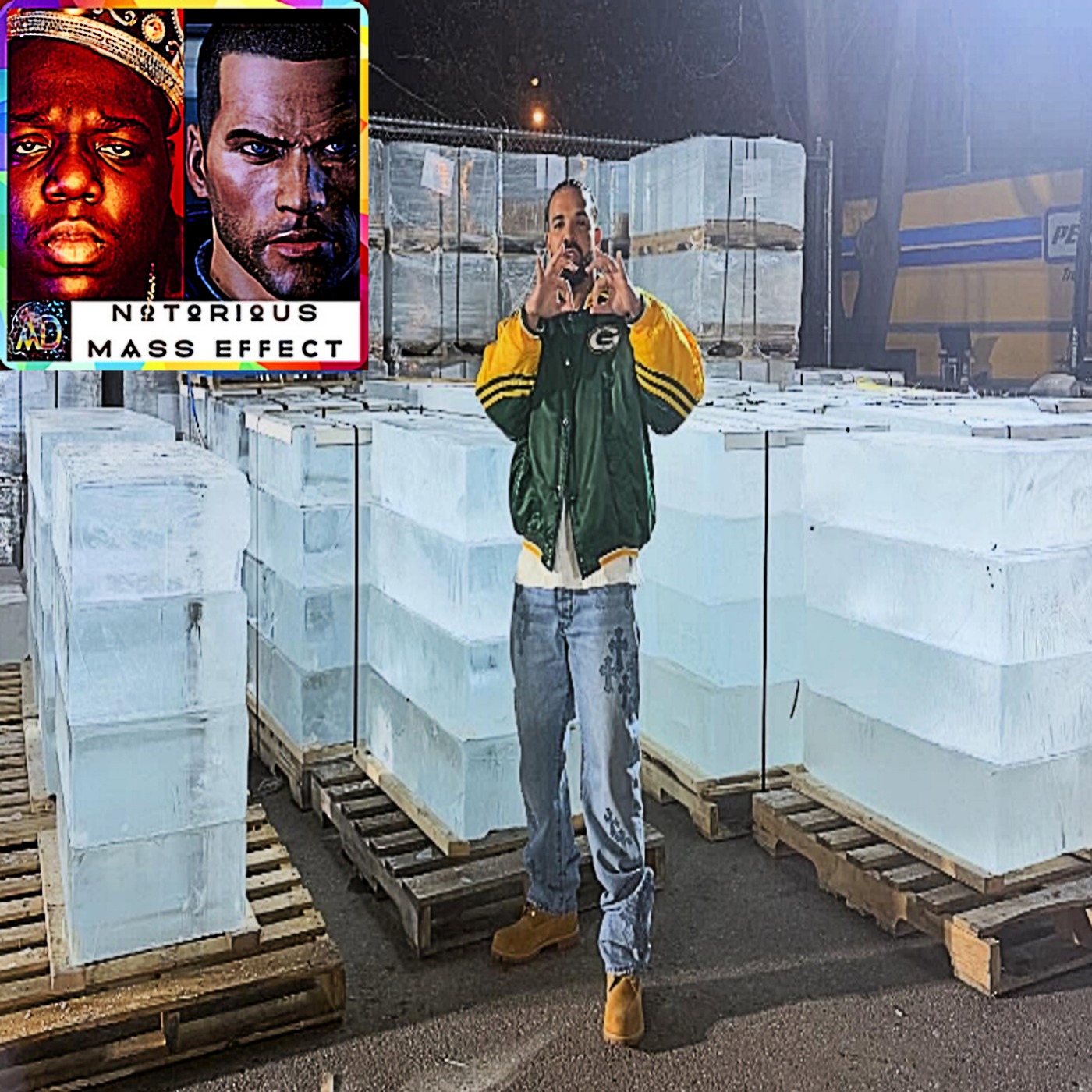 "DRAKE TEASES 'ICEMAN' RELEASE DATE INSIDE TORONTO ICE SCULPTURE"