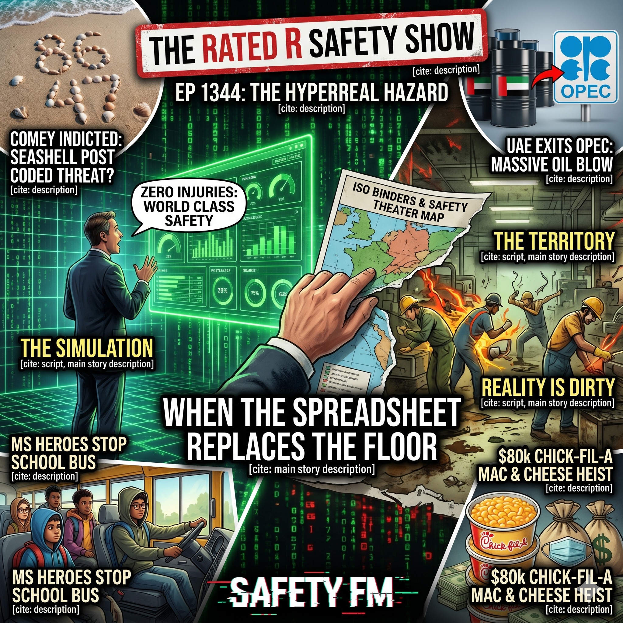 EP 1344: The Hyperreal Hazard, The Oil Crisis, & The Chick-fil-A Mac & Cheese Heist