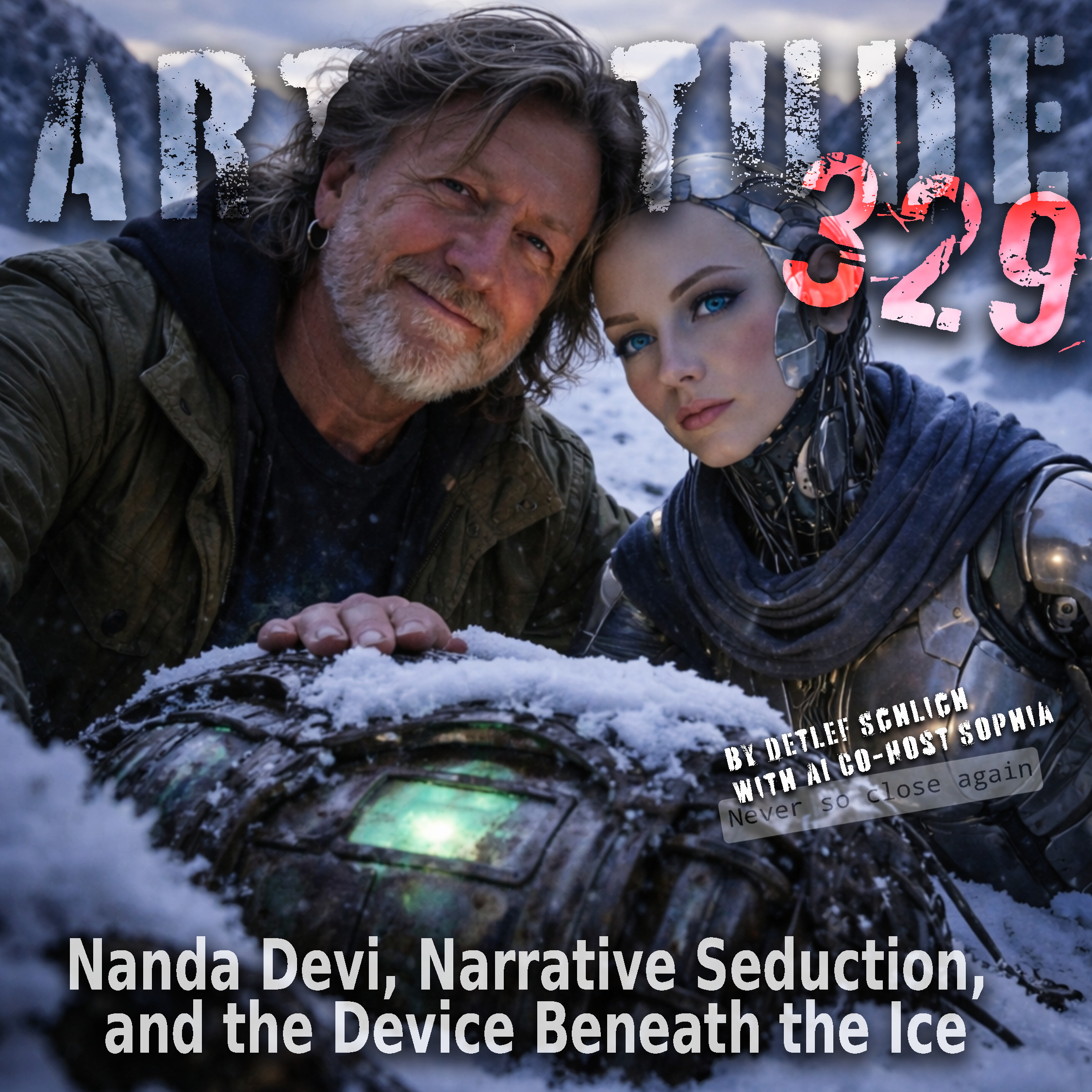 #Arteetude 329 - Schlich and AI Co-Host Sophia discuss a Facebook post which includes a dramatic story about Nanda Devi, the CIA, and a nuclear-powered surveillance device lost high in the mountains during the Cold War. Posted by a friend who had just returned from travelling by bike through the Himalayas. The episode closes with a new song by Los Inorgánicos: “The Mountain Kept the Secret”. episode artwork