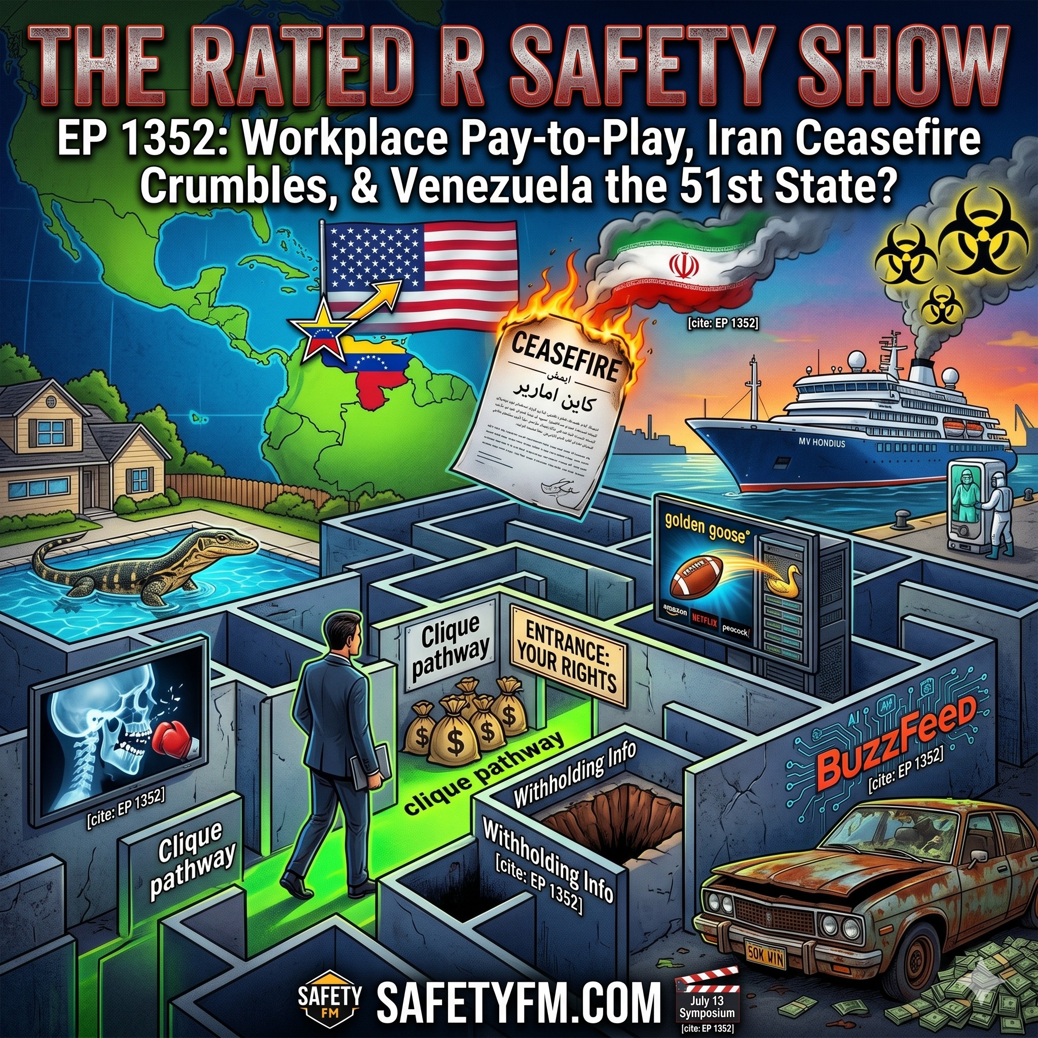EP 1352: Workplace Pay-to-Play, Iran Ceasefire Crumbles, & Venezuela the 51st State?