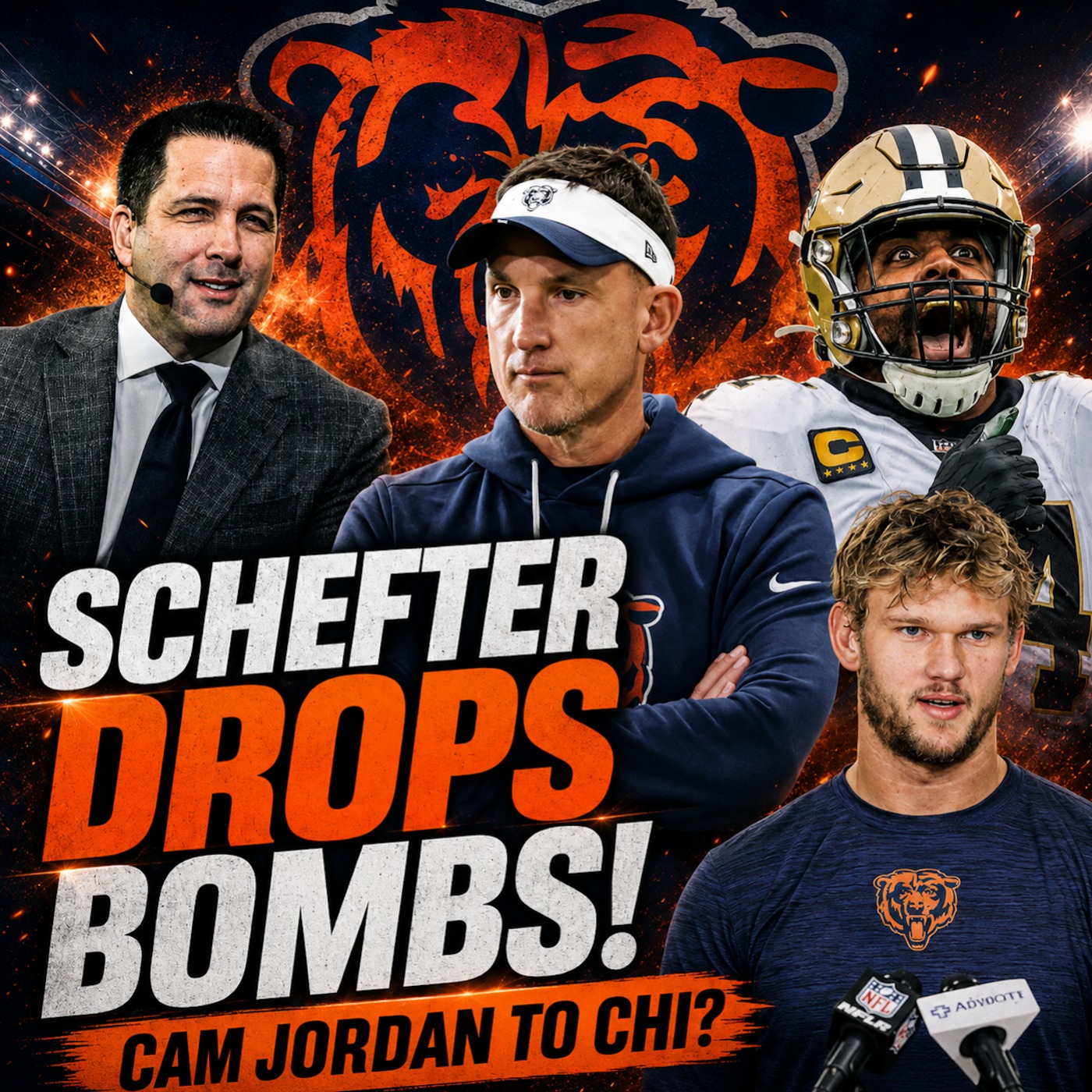 Adam Schefter Drops HUGE Bears Week 1 Intel | Could The Bears STILL Add Cam Jordan? Dennis Allen Responds