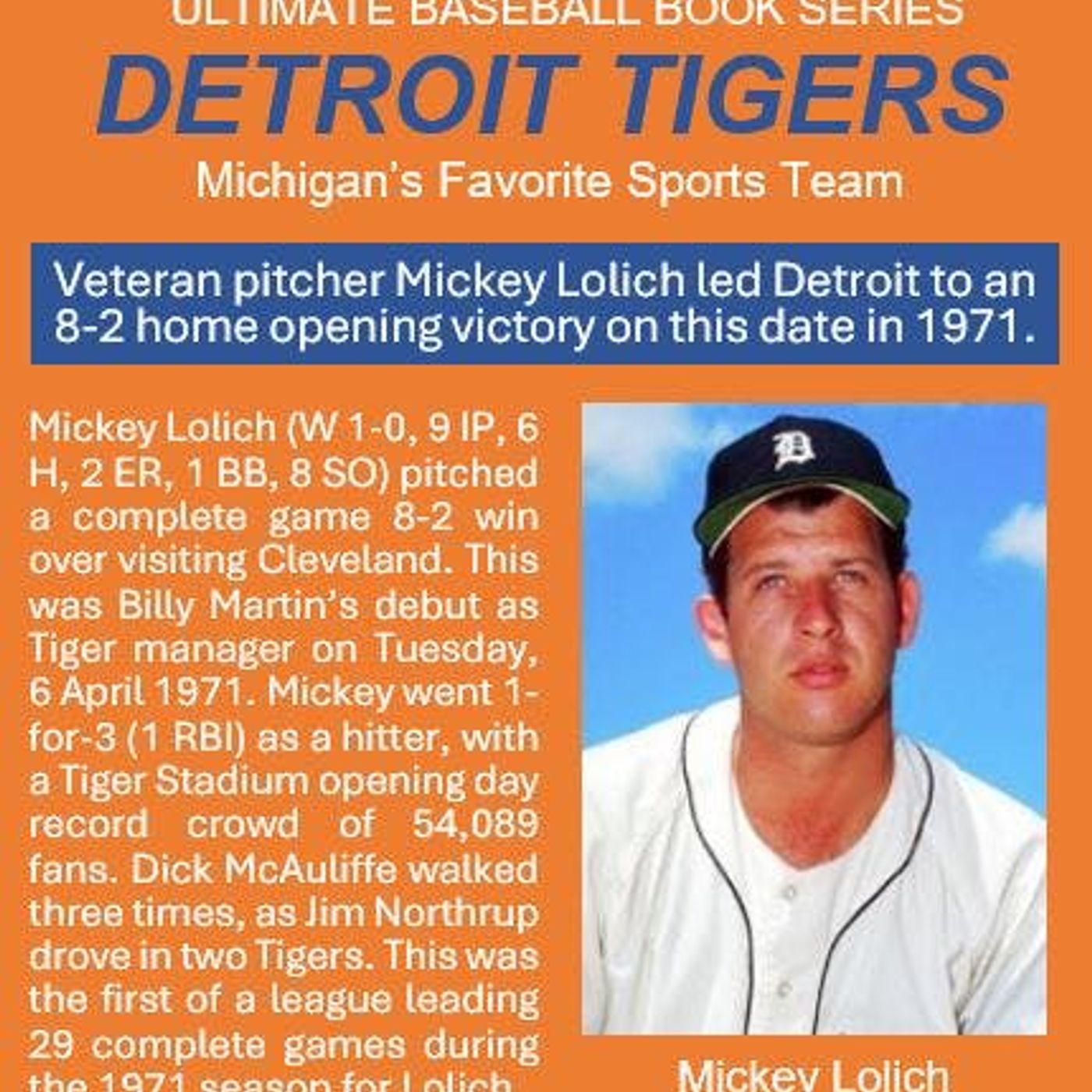 Bonus Episode: Book Discussion: The Ulitimate Baseball Series brings you a book on the history of the Detroit Tigers episode artwork