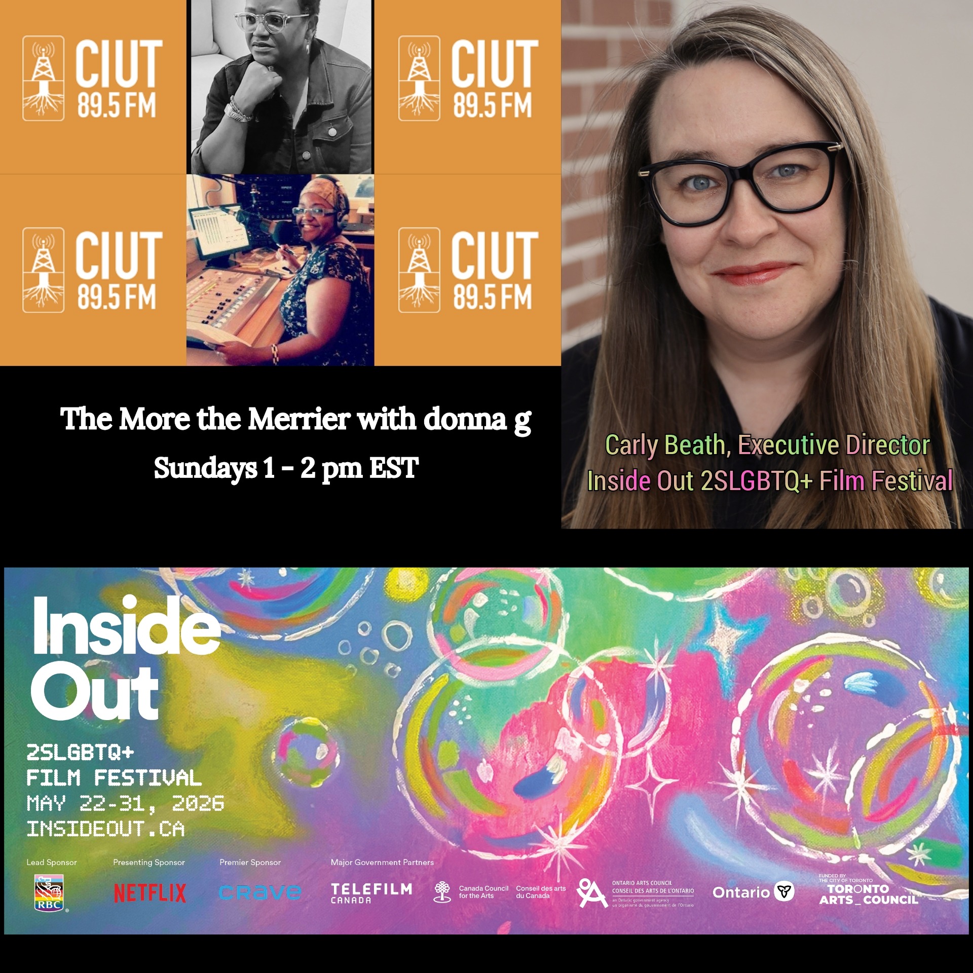 tmtm 17 may 26 Guest: Carly Beath ED, Inside Out 2SLGBTQ+ Film Festival episode artwork
