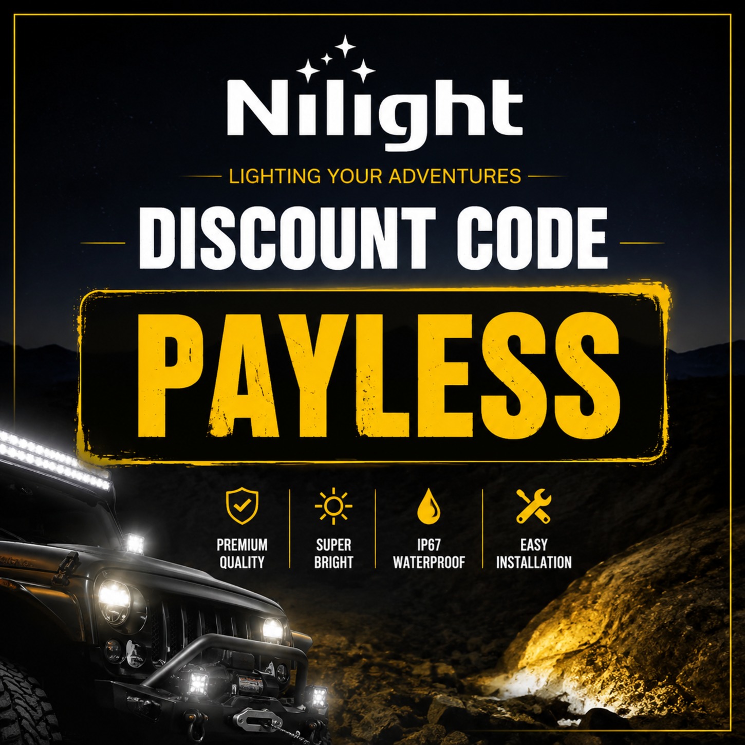 Kod rabatowy Nilight "PAYLESS"