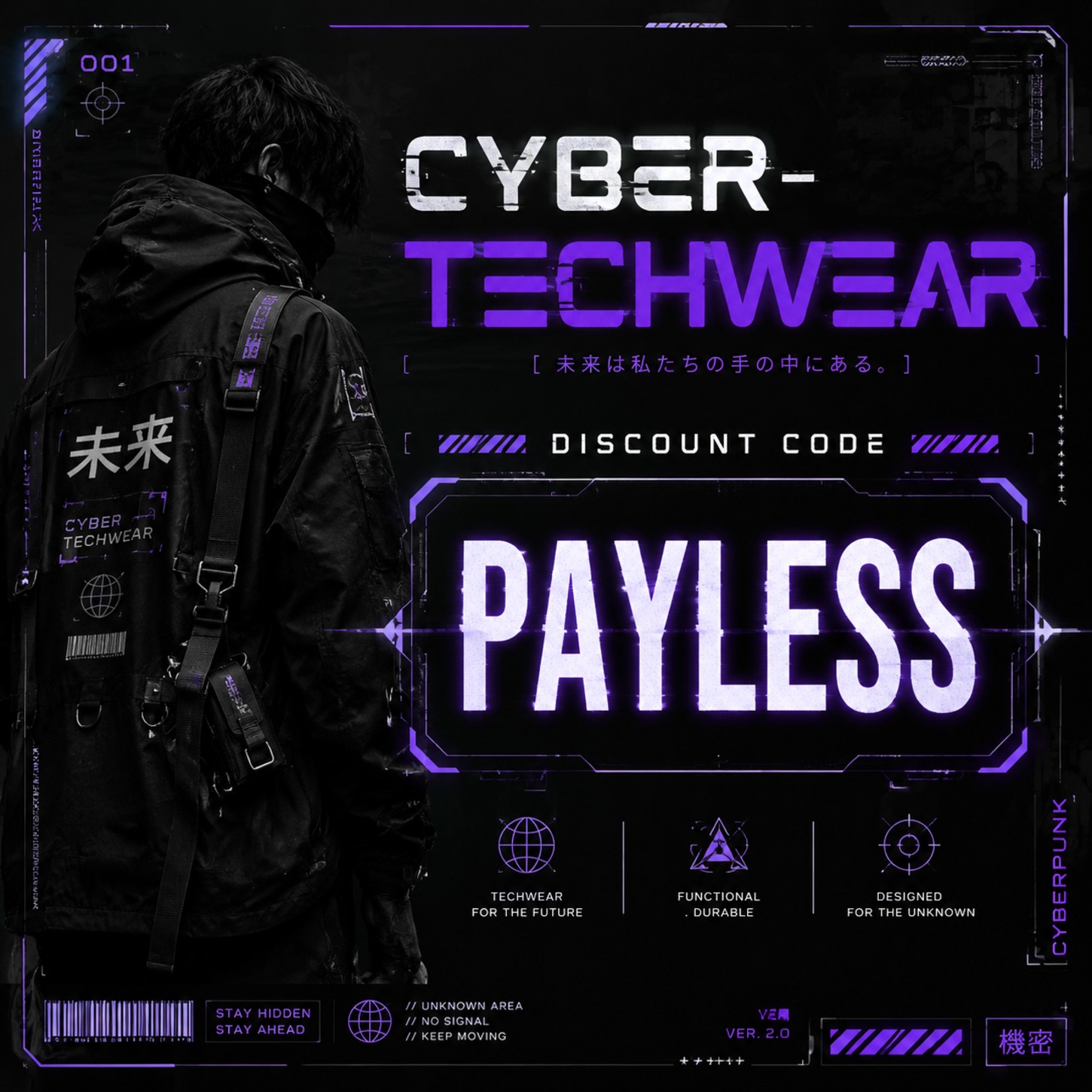 Cyber-Techwear Coupon Code "PAYLESS"