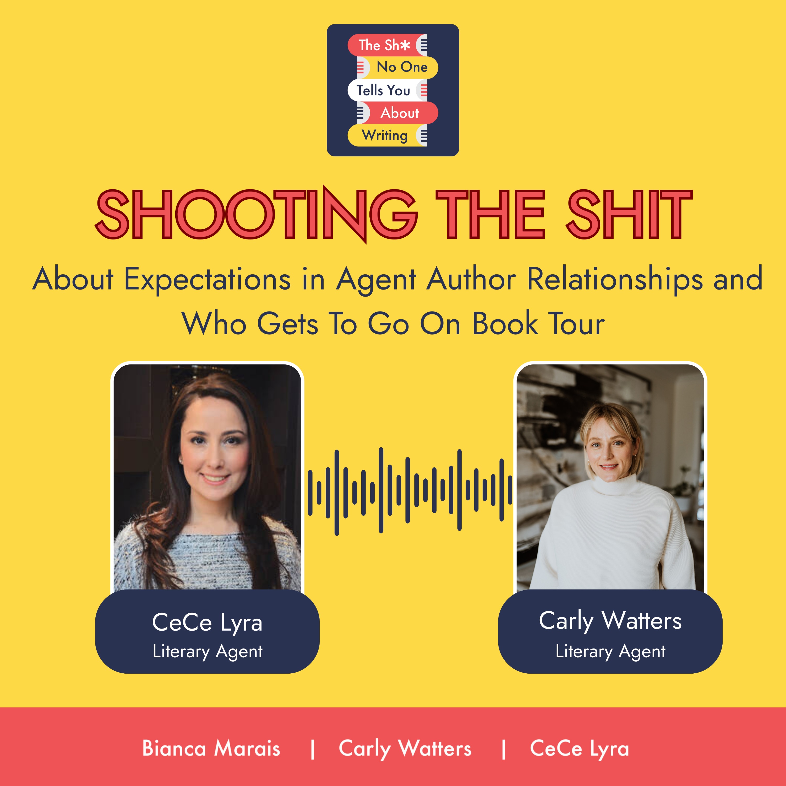 Shooting The Shit About Expectations in Agent Author Relationships and Who Gets To Go On Book Tour