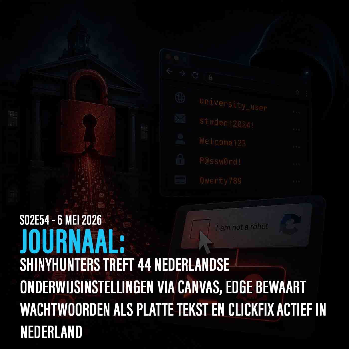 HET JOURNAAL: SHINYHUNTERS CANVAS 44 NL INSTELLINGEN, EDGE WACHTWOORDEN ONVEILIG, CLICKFIX NL episode artwork