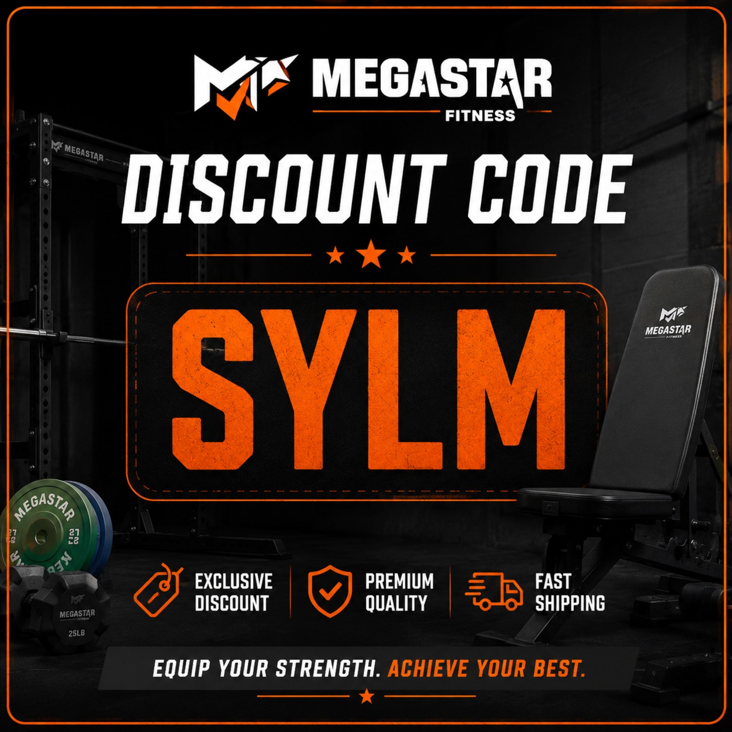 Megastar Fitness Discount Code “SYLM”