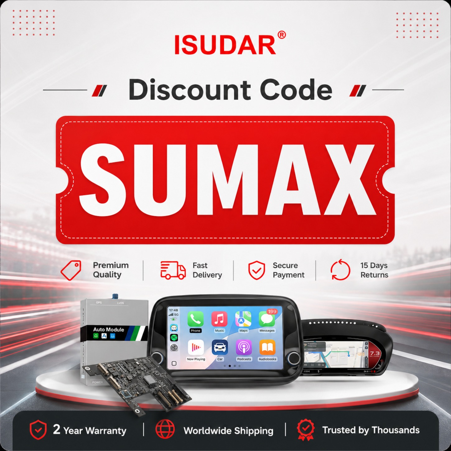ISUDAR Discount Code “SUMAX”