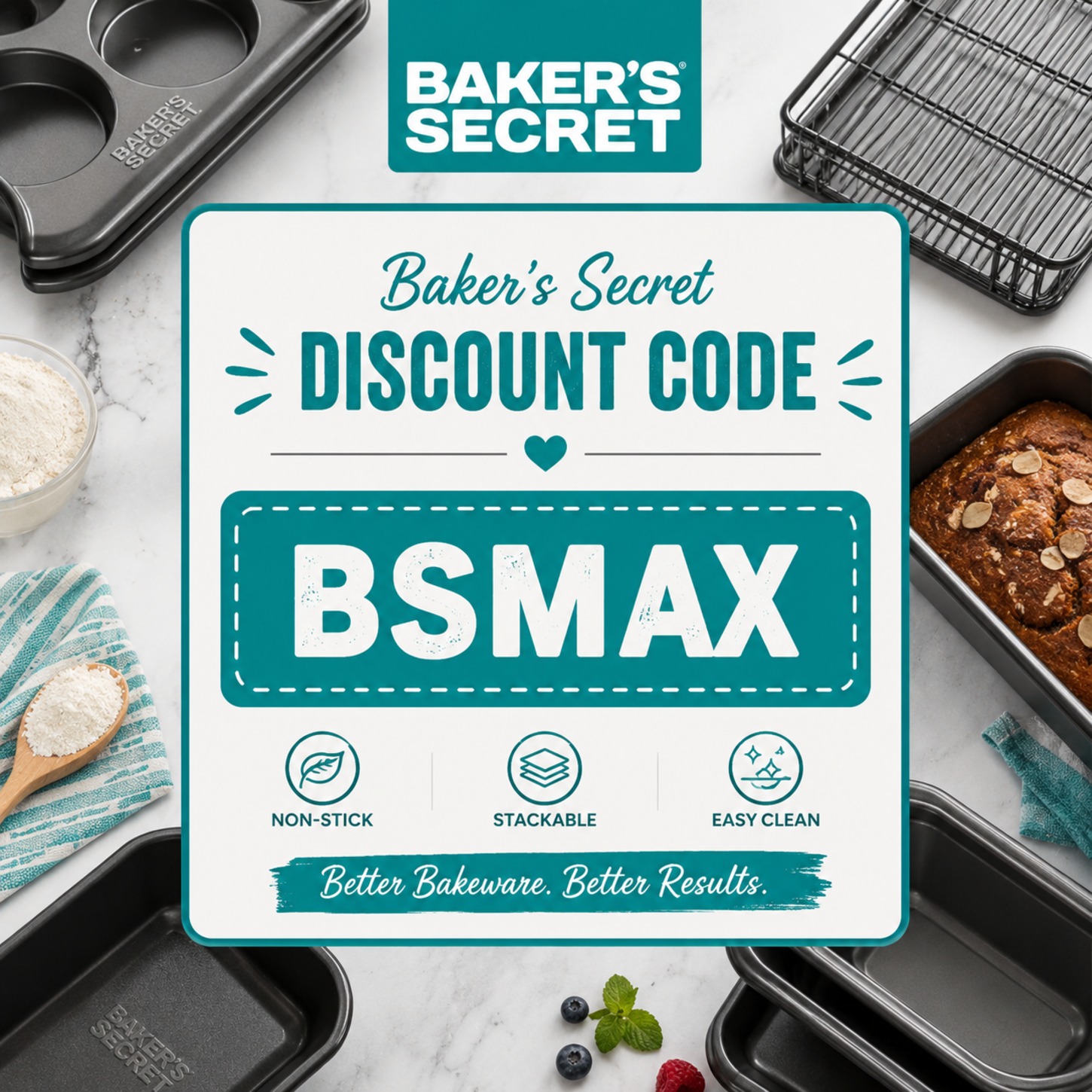 Baker's Secret Discount Code “BSMAX”