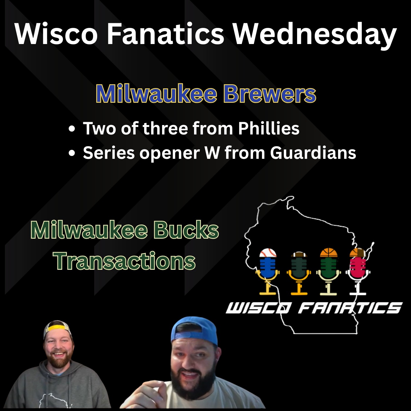 Brewers take 2 of 3 from Phillies, opener from Guards, Bucks Transactions episode artwork