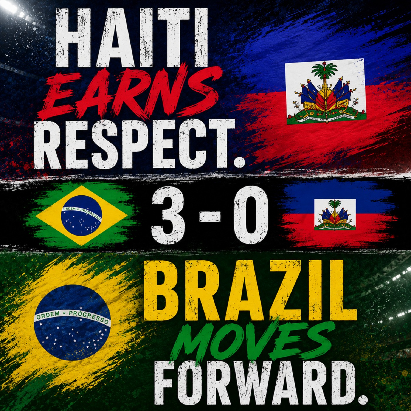Brazil Gets the Win, Haiti Wins Respect