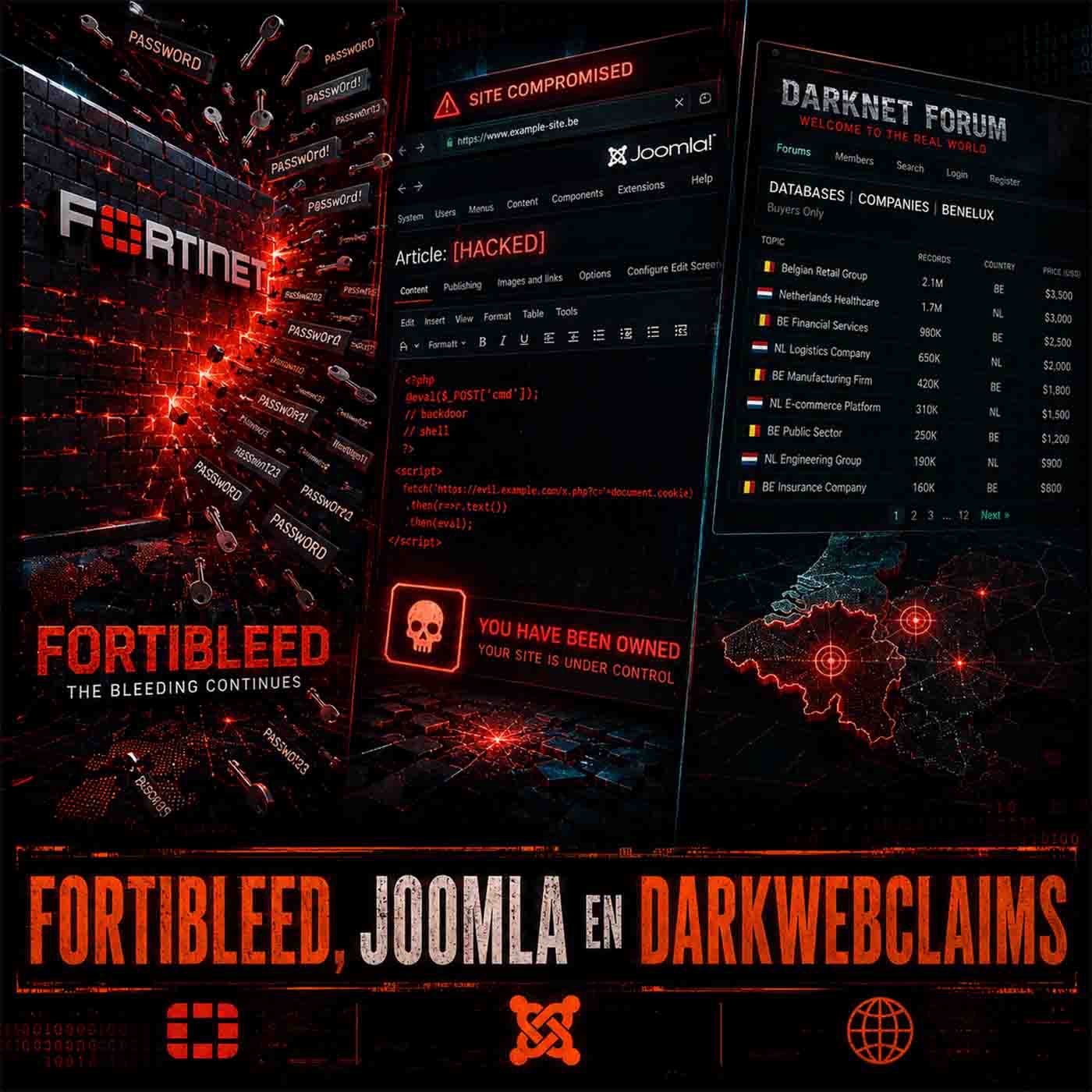 Play HET JOURNAAL: FORTINET-KETEN TREFT DE BENELUX EN JOOMLA-LEK ACTIEF MISBRUIKT