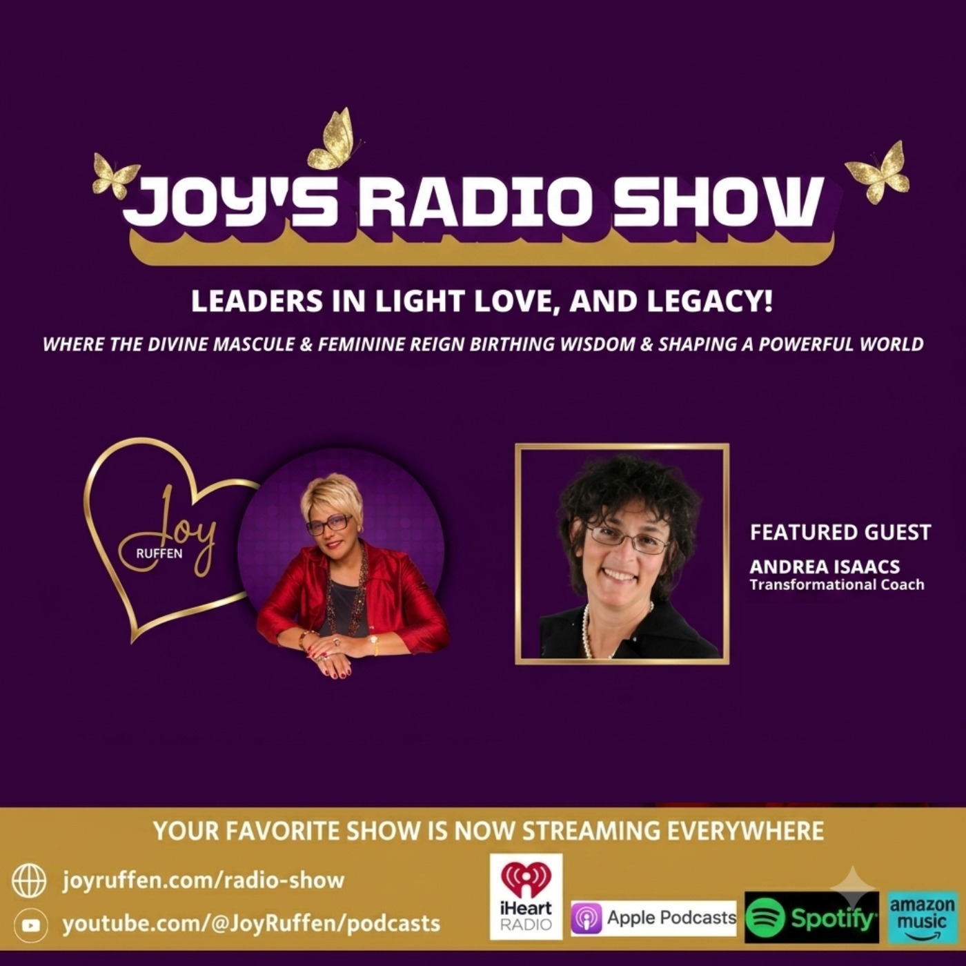 Joy's Radio Show: Leaders in Light, Love and Legacy with Andrea Isaacs episode artwork