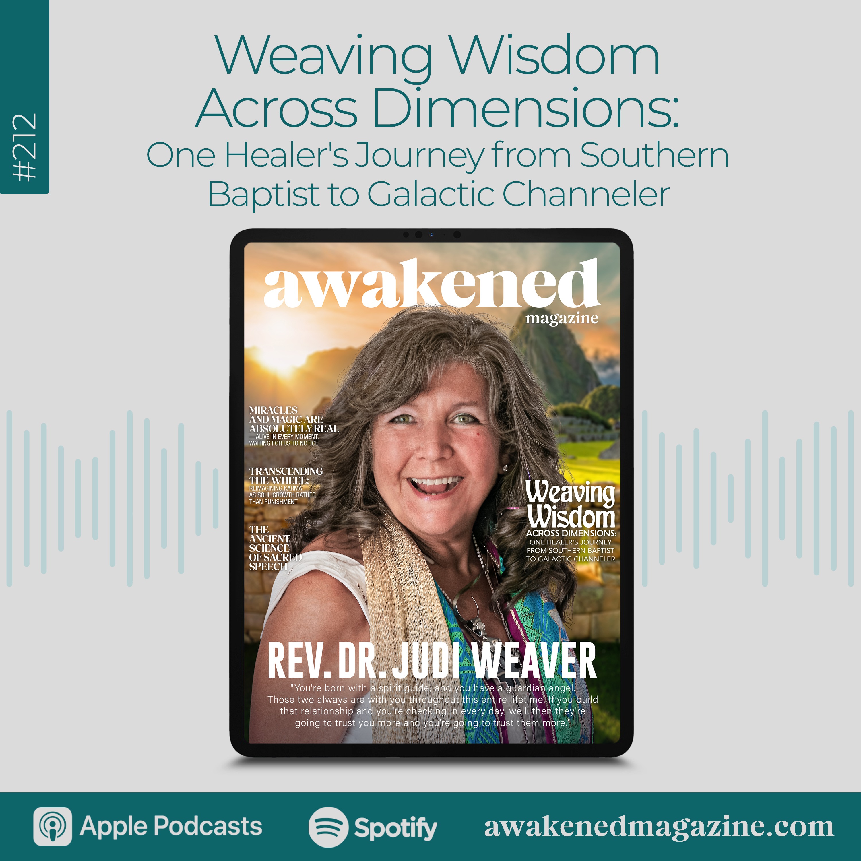 Weaving Wisdom Across Dimensions: One Healer's Journey from Southern Baptist to Galactic Channeler - Rev. dr. Judi Weaver episode artwork