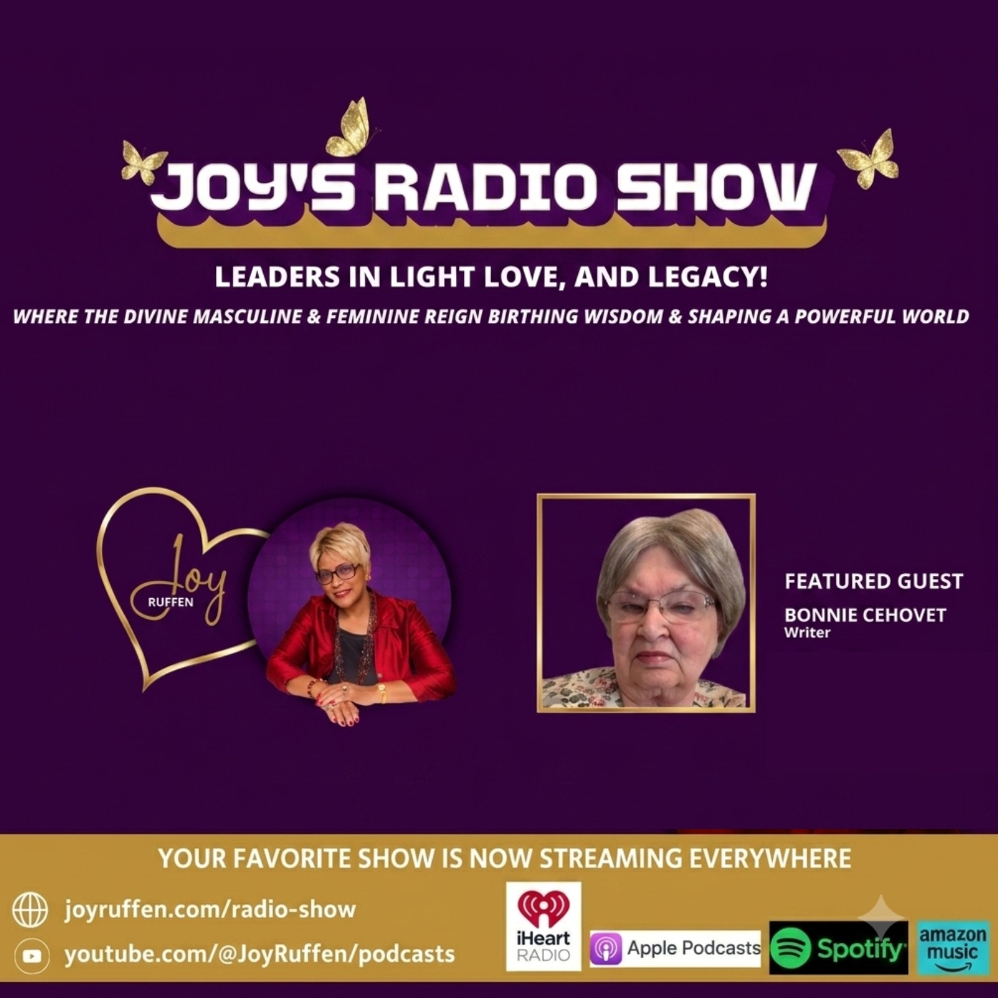 Joy's Radio Show: Leaders in Light, Love & Legacy with Bonnie Cehovet episode artwork