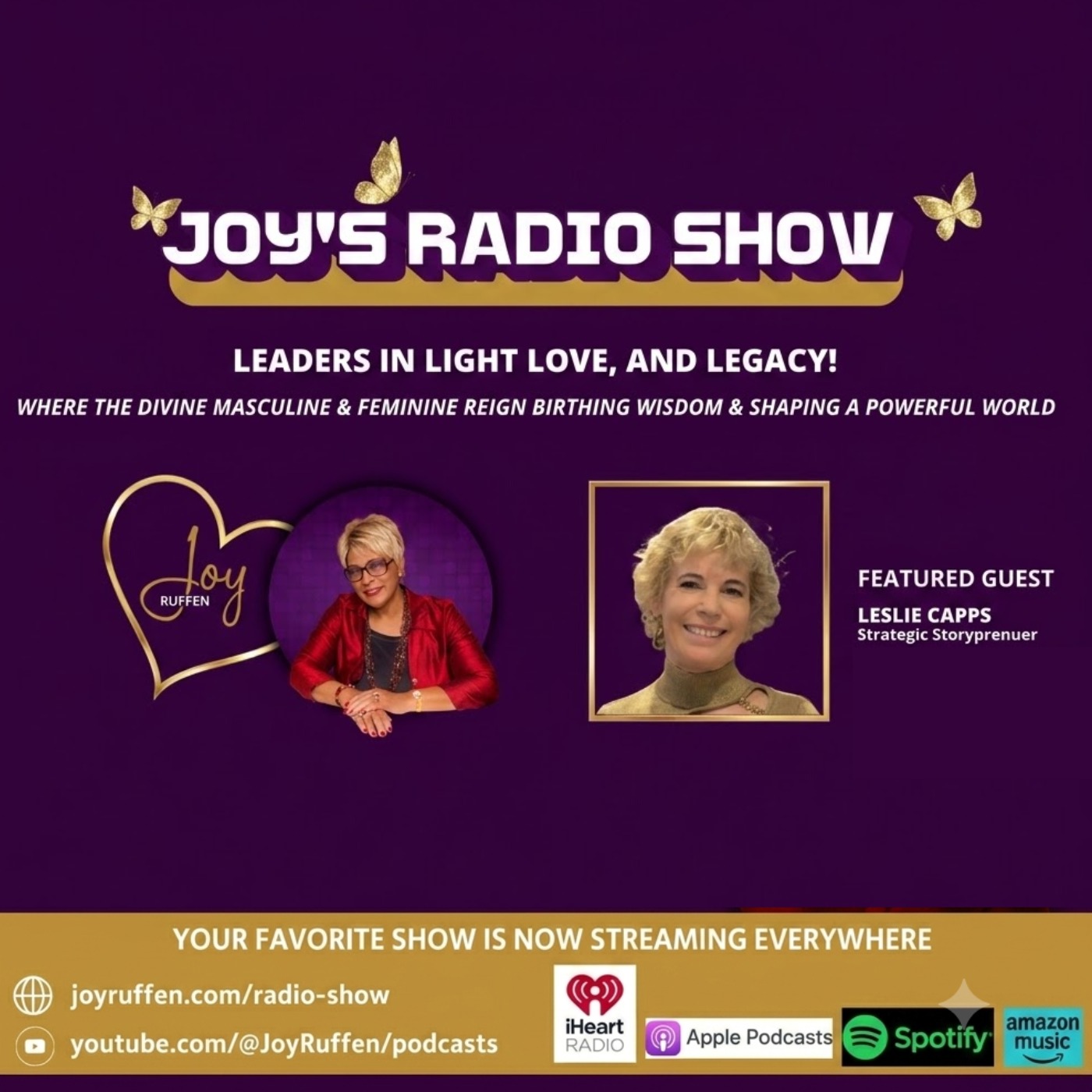 Joy's Radio Show: Leaders in Light, Love & Legacy with Leslie Capps episode artwork