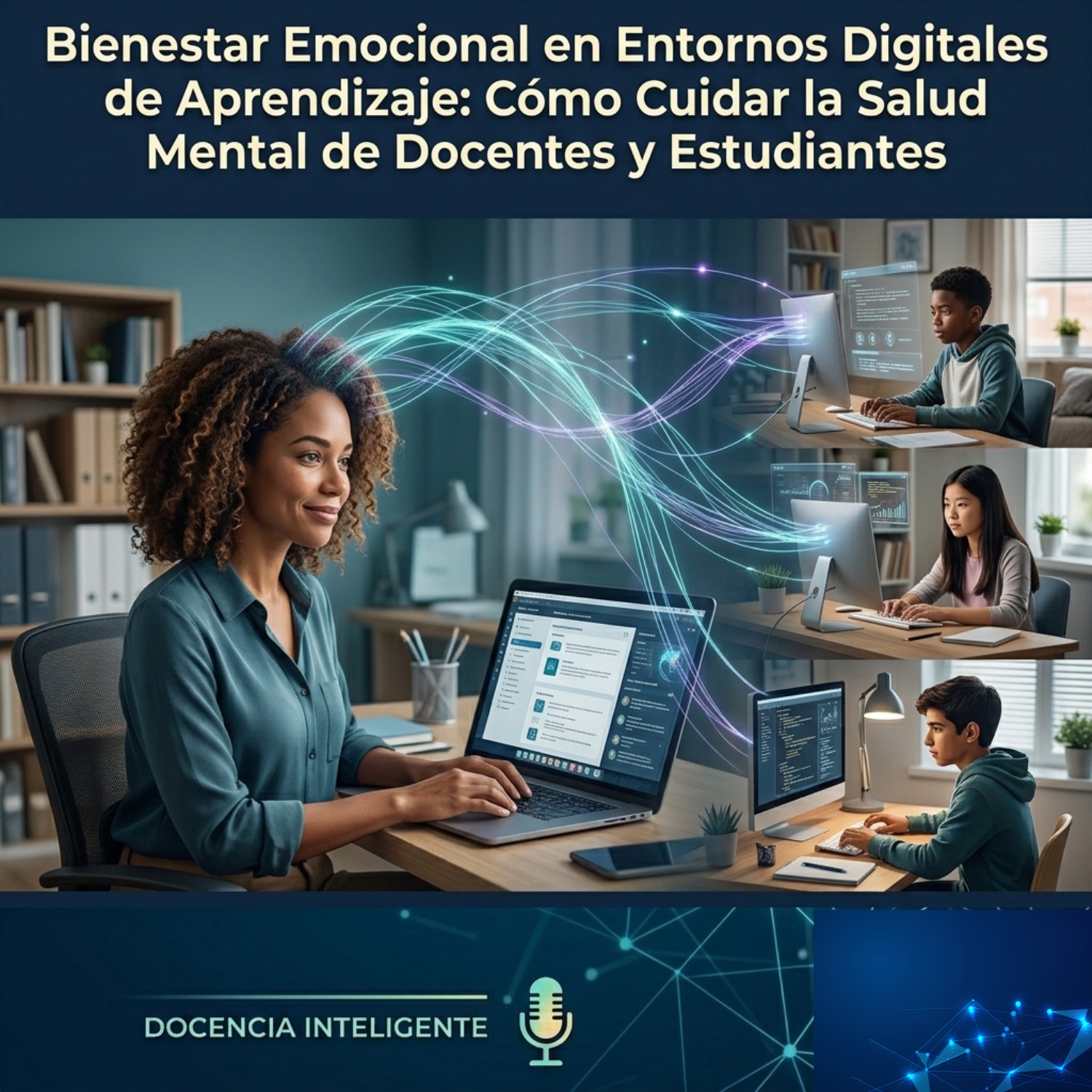Bienestar Emocional en Entornos Digitales: Cuidando la Salud Mental de Docentes y Estudiantes episode artwork