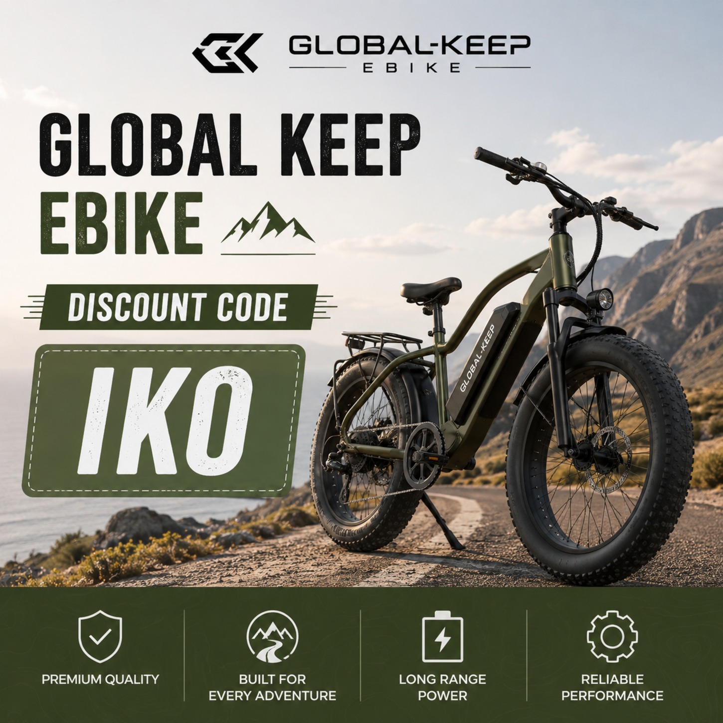 Global Keep EBike Discount Code “IKO”