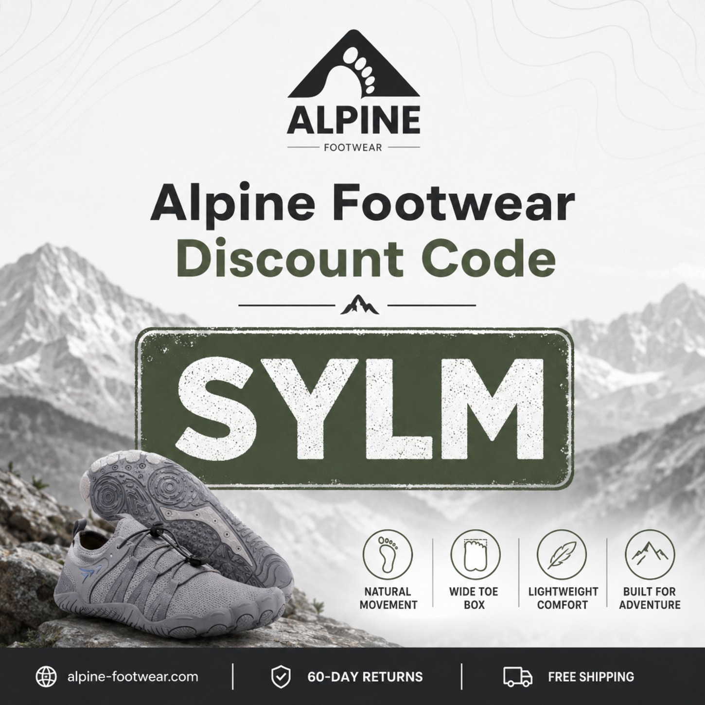 Alpine Footwear Discount Code “SYLM”