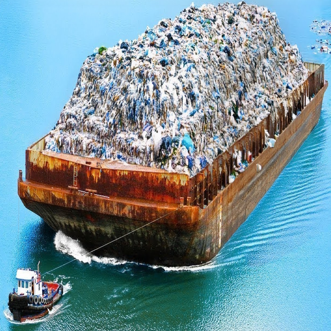 Boat Pulling 6 Million Pounds of Trash Has Nowhere To Go